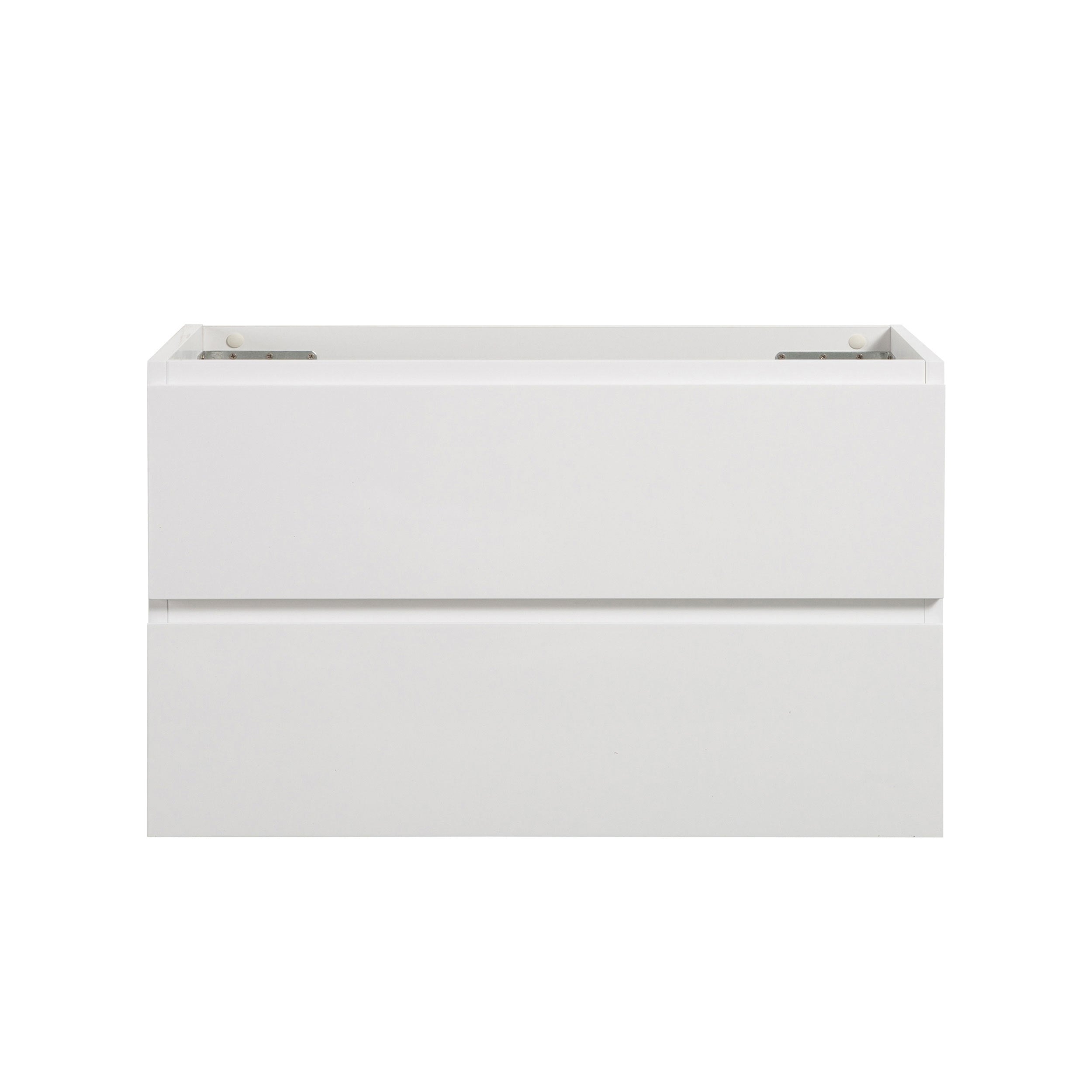 Alice 36" White Wall Cabinet w/ 2 Drawers