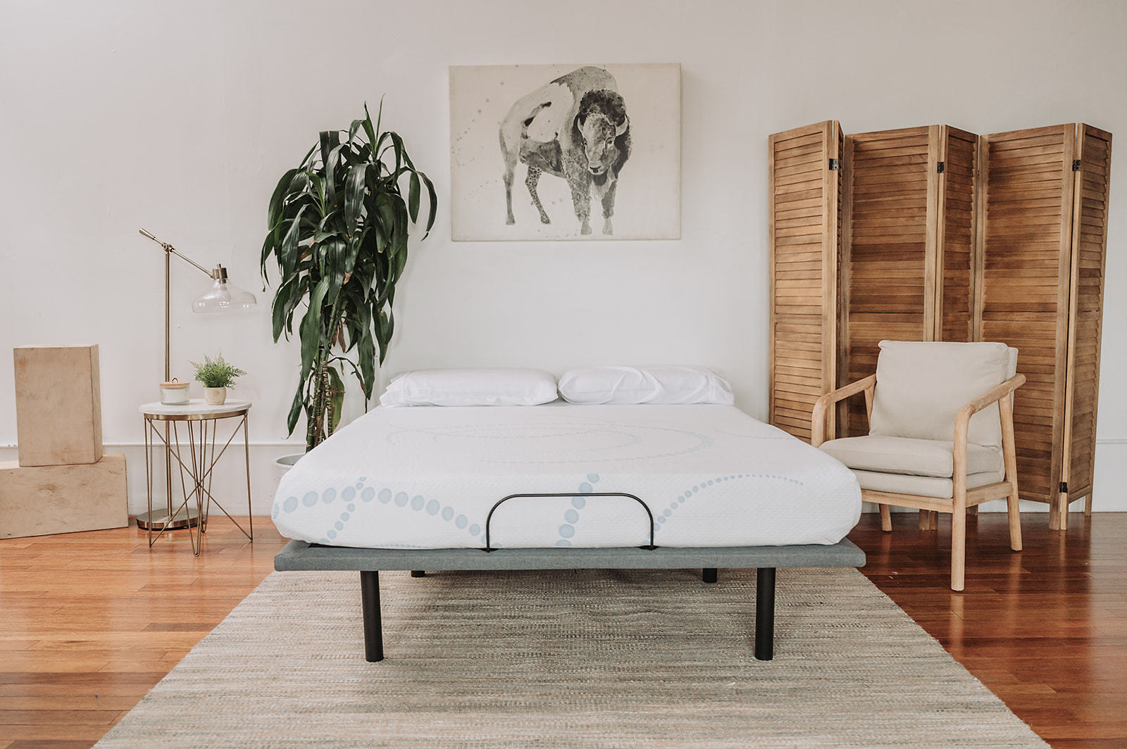 Omne 8" Memory Foam Mattress Full (White/Blue)