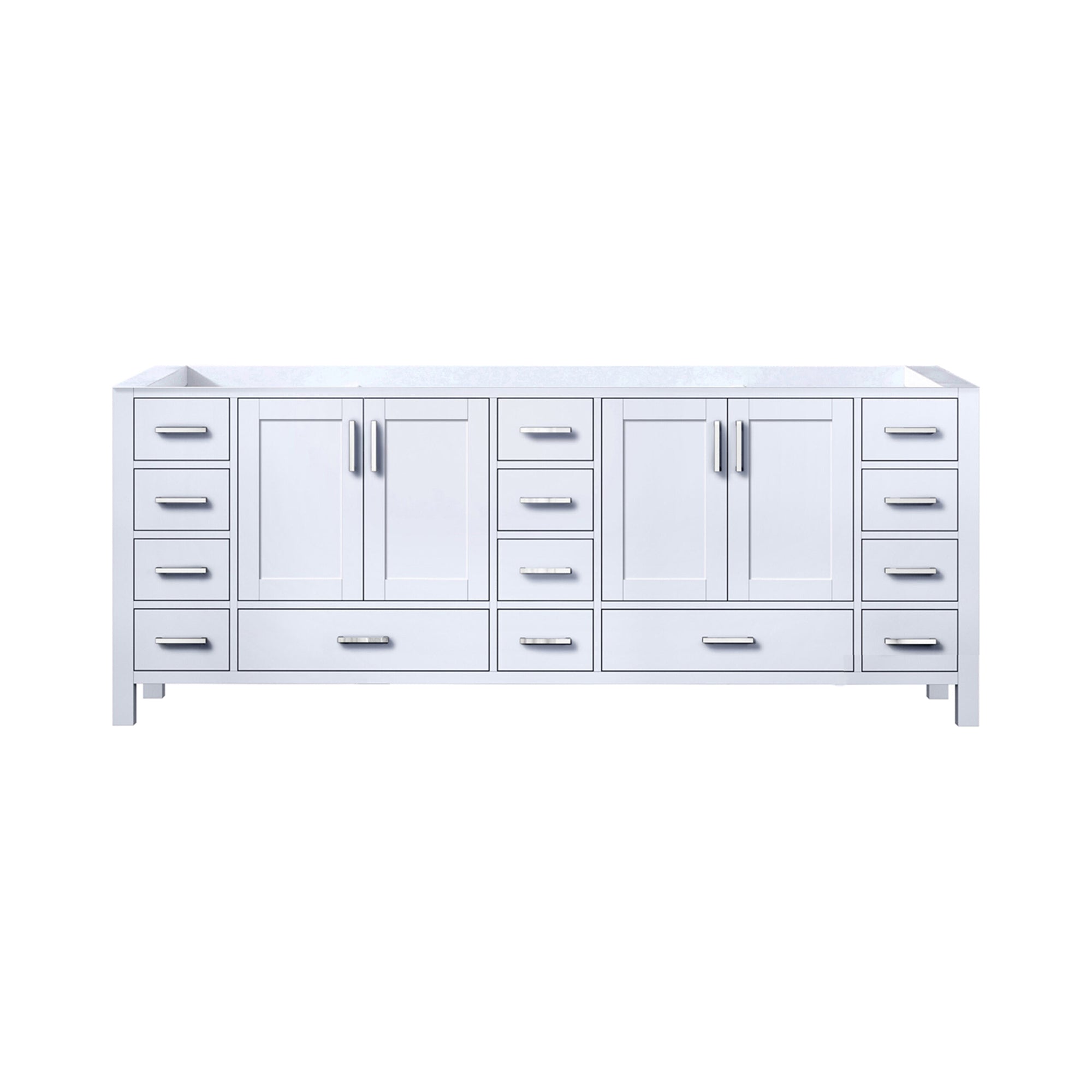 84" White Double Bathroom Vanity
