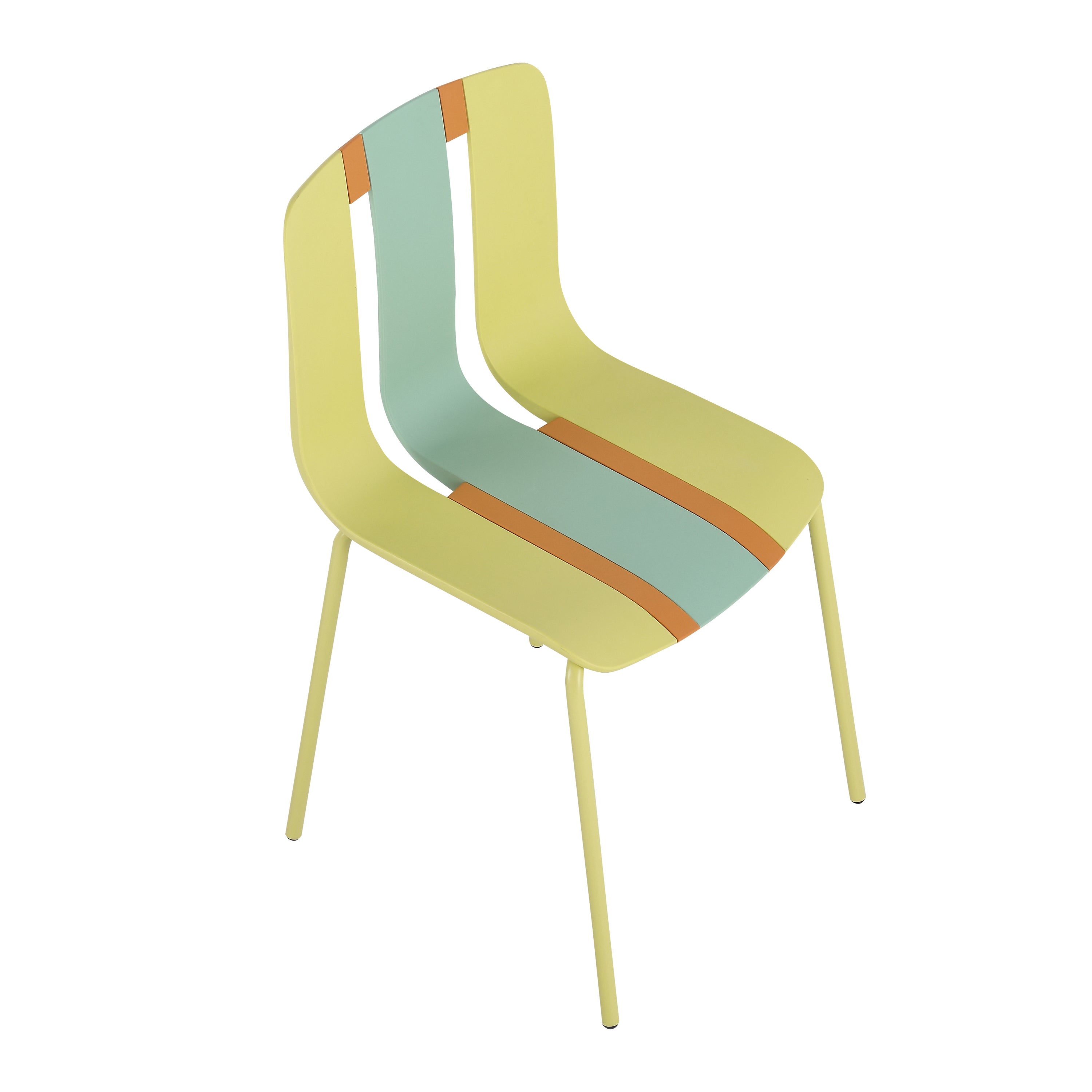 Modern Striped Color-Block 4-Pc Chairs - Waterproof Fade-Resistant Set