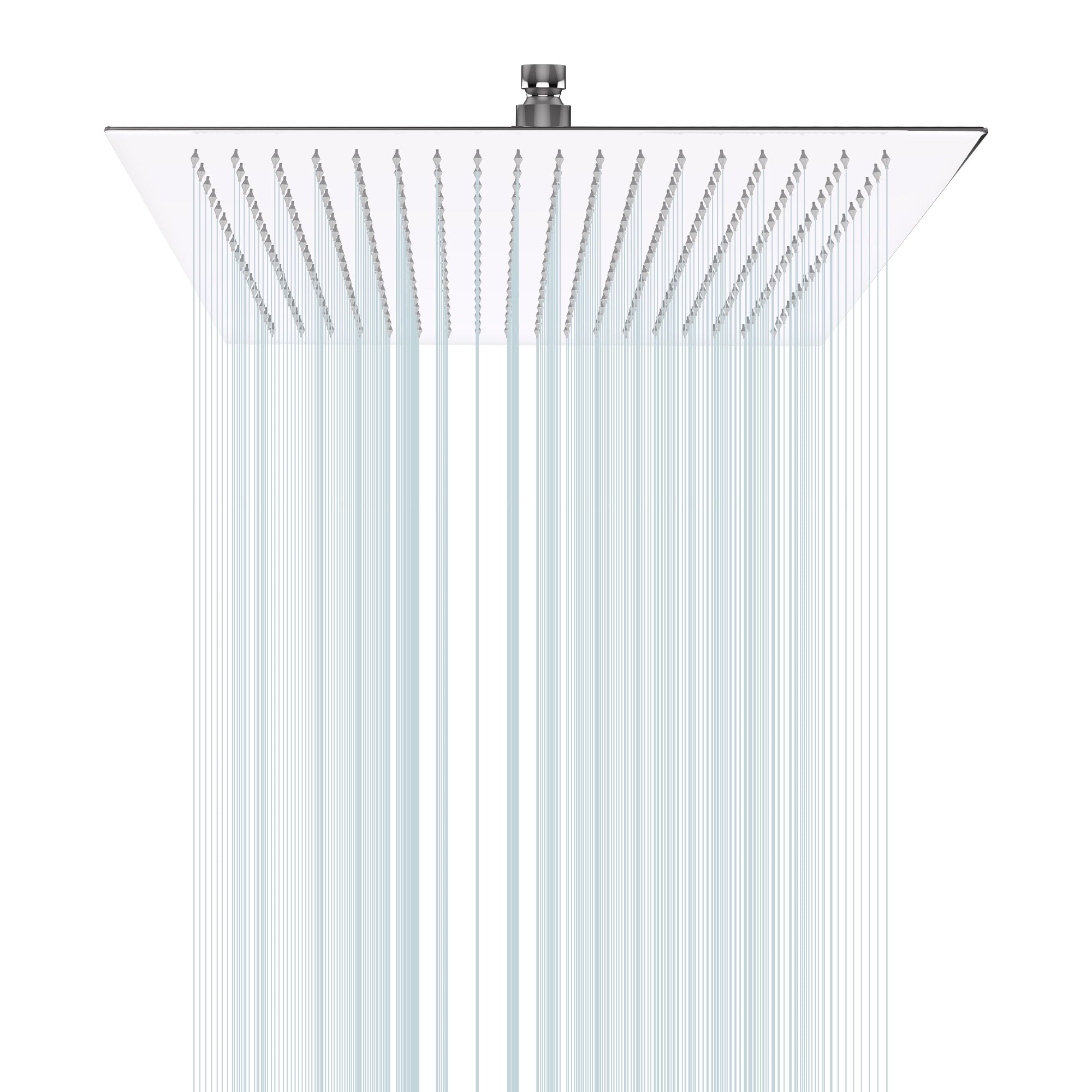 16" Chrome Square Rain Shower Head - High Pressure