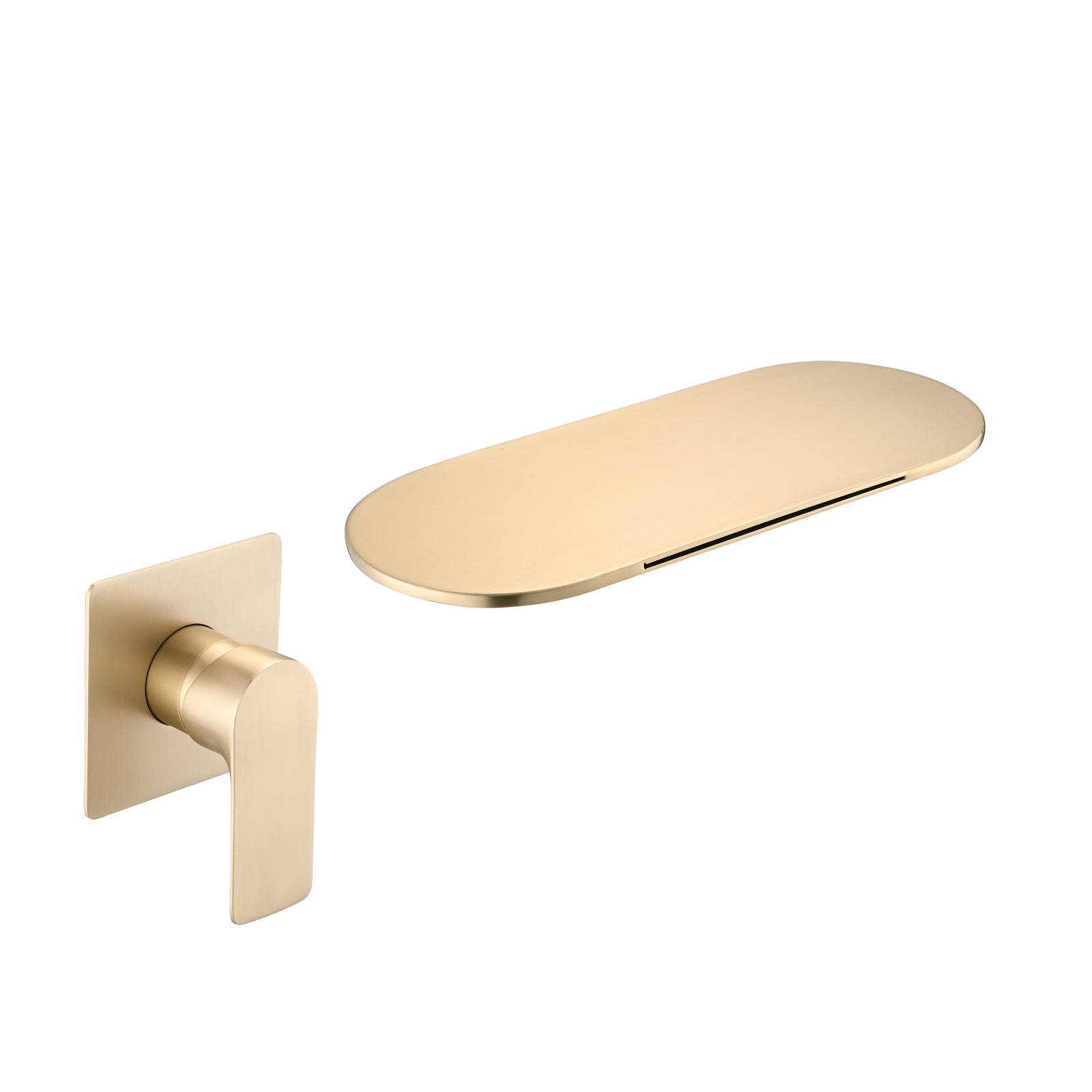 Waterfall Bathroom Faucet: Wall Mount Single Handle