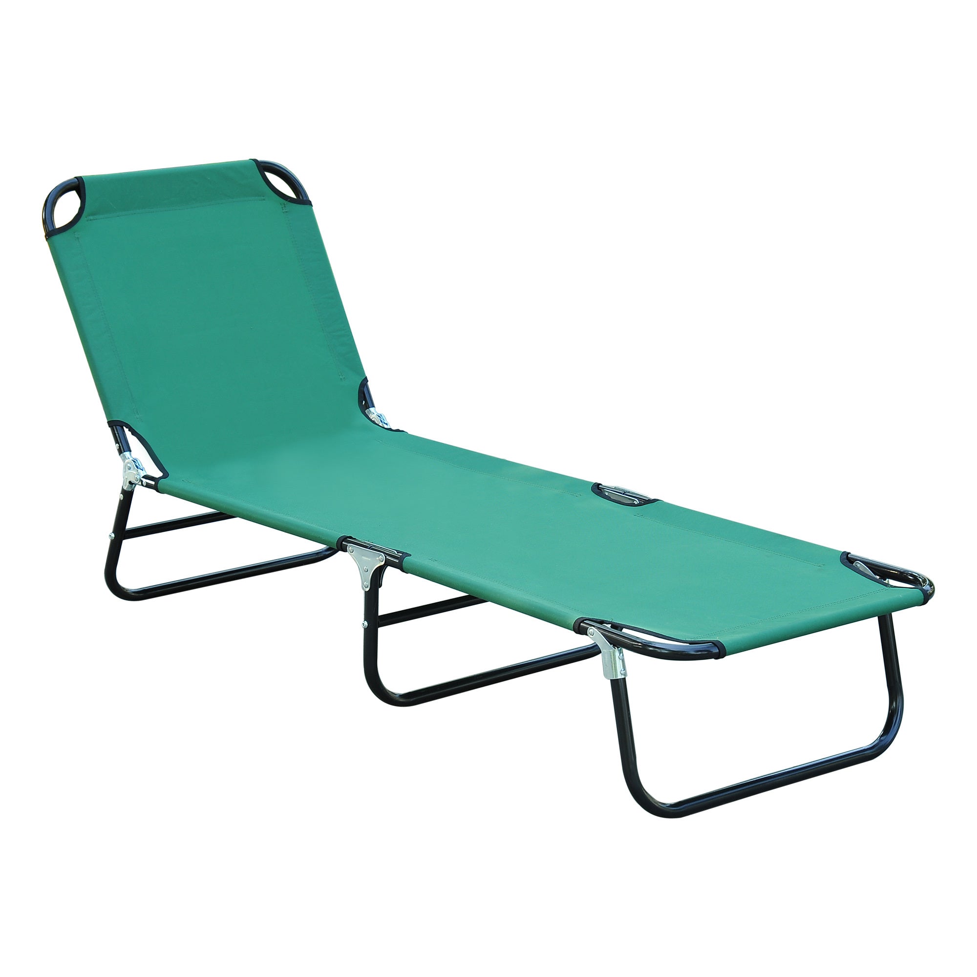 Folding Chaise Lounge Chair: 5-Level Recline