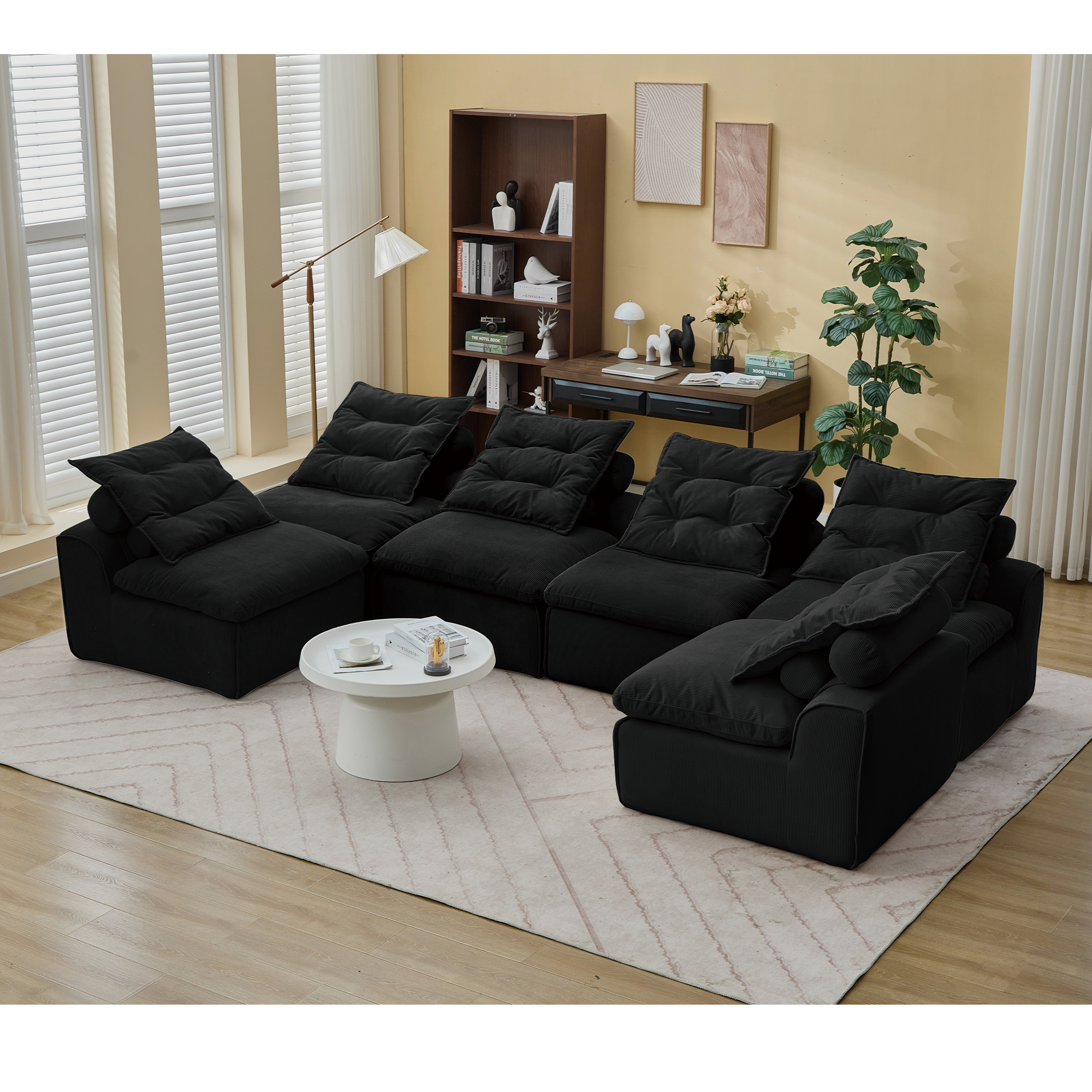 Modular Sofa: DIY Corduroy Lounge Chair (6 Seats)