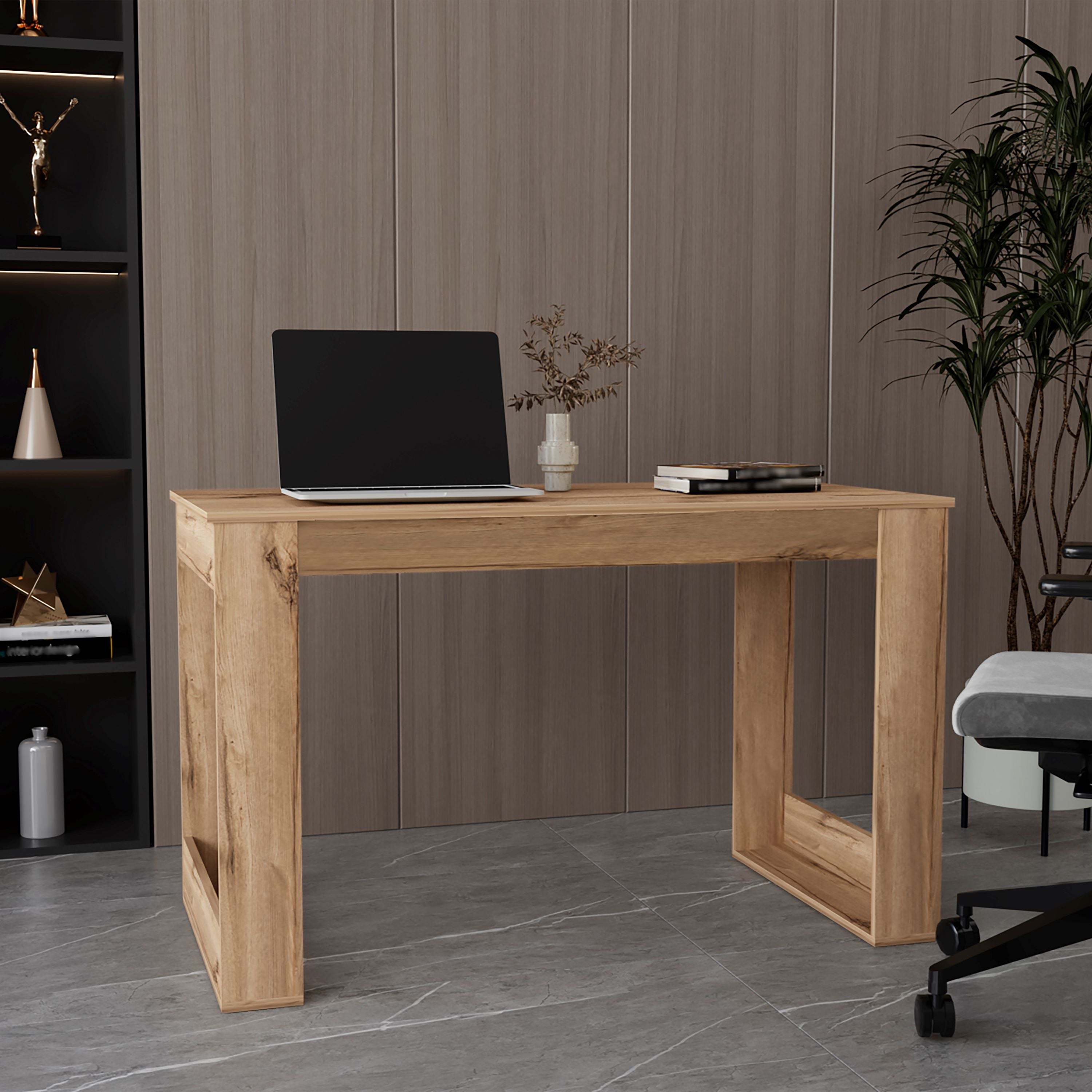 Lacey Rectangle Computer Desk, Smokey Oak
