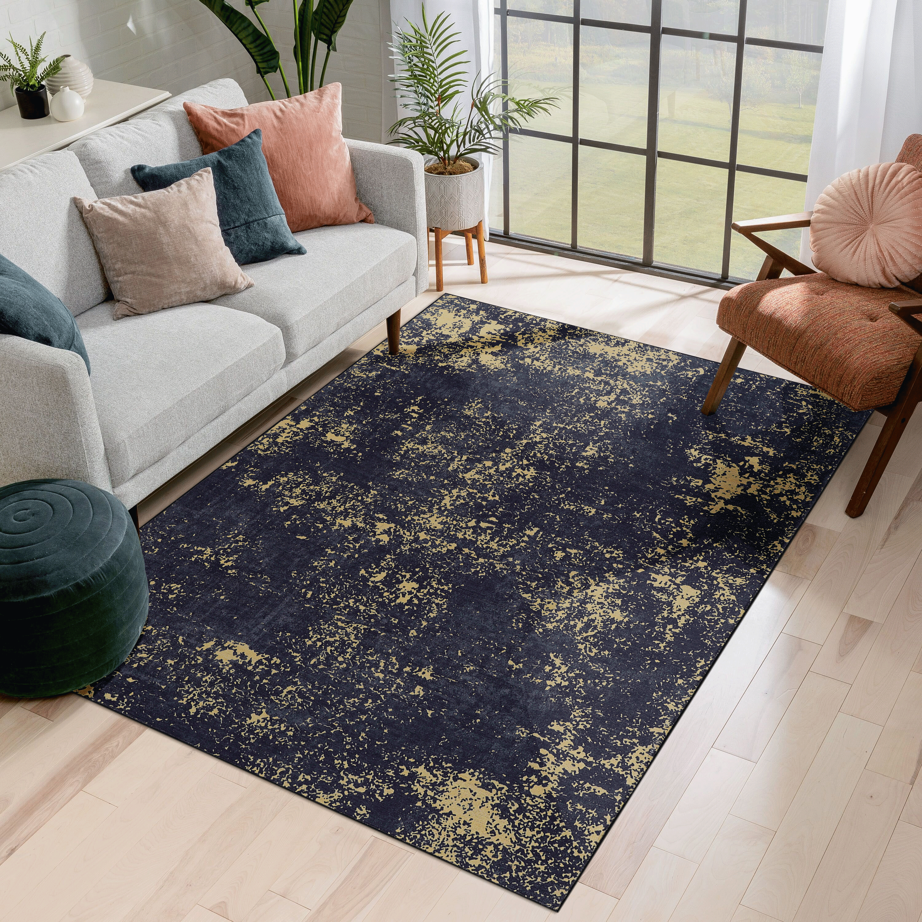 Washable 9x12 Area Rug: Dining Room, Pet Friendly