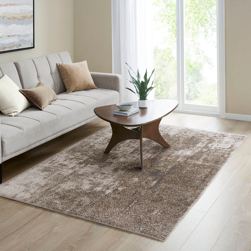 Cozy Shag Abstract Area Rug: Modern Home Decor