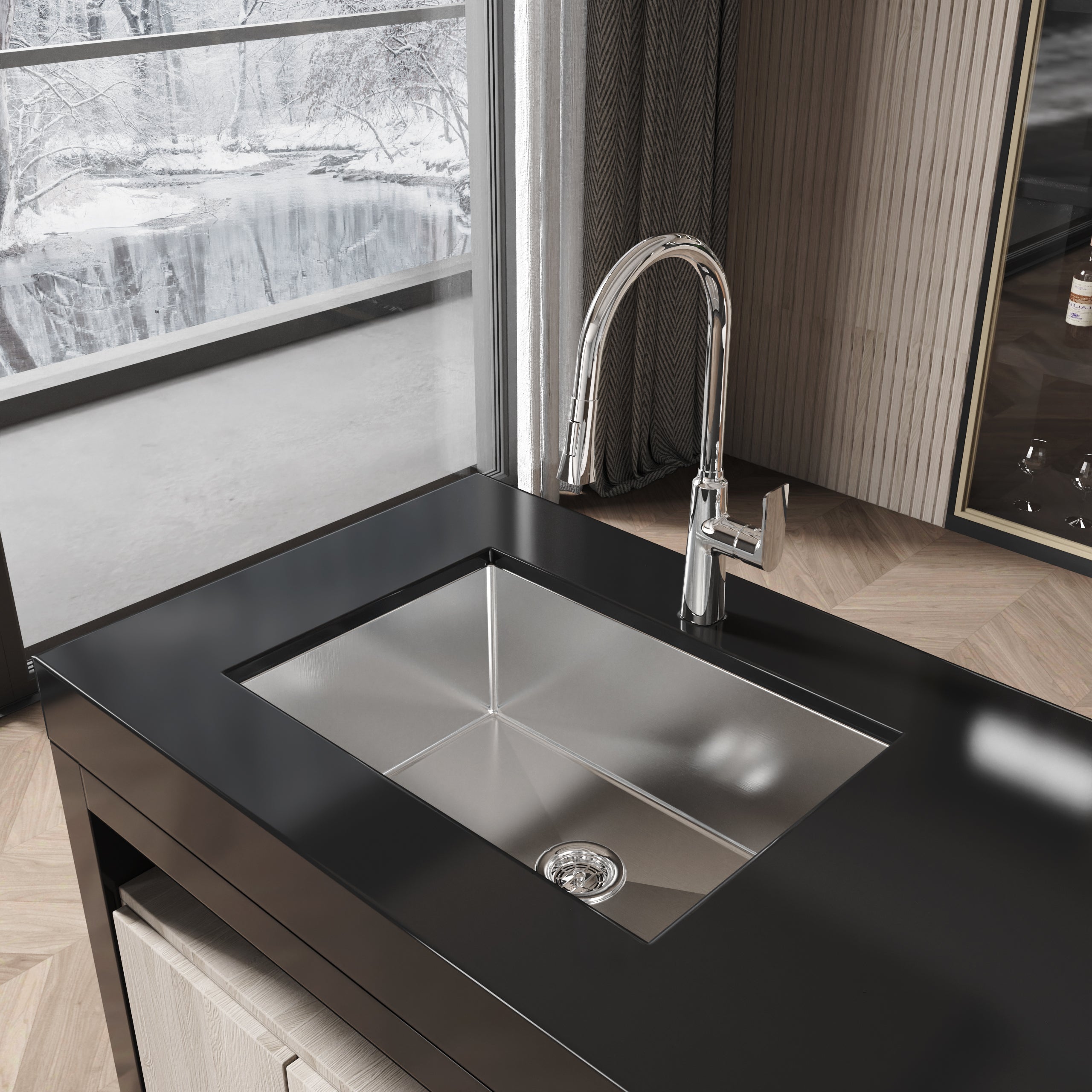 Modern Handmade 27x19" Stainless Steel Kitchen Sink