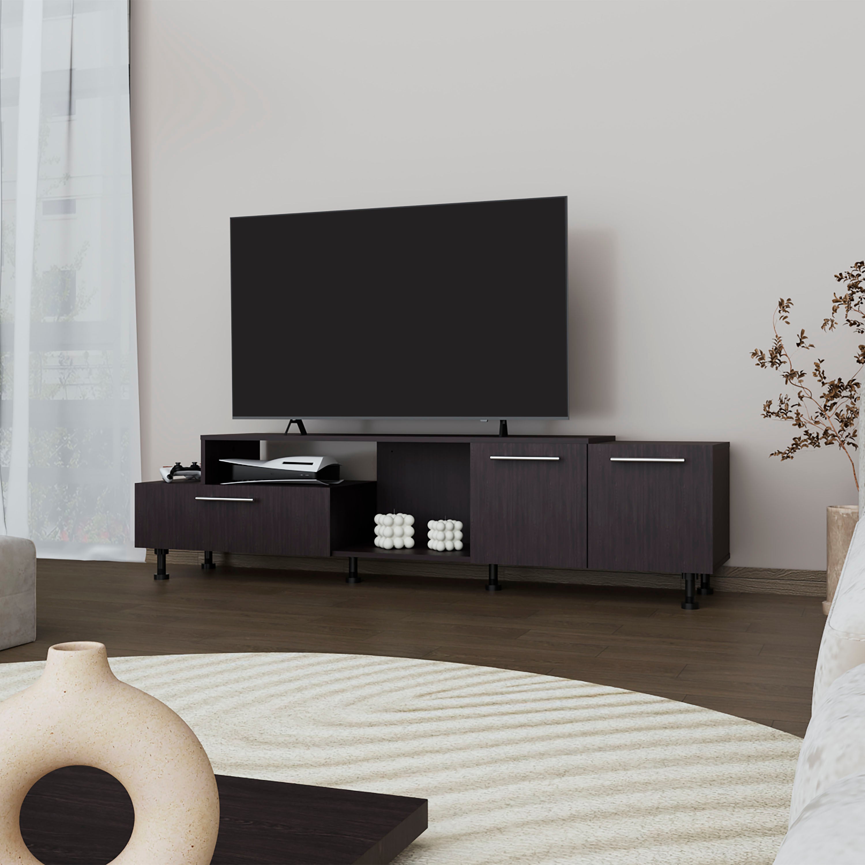 Liberty Entertainment Center, Wengue Finish, Drop-Down Door