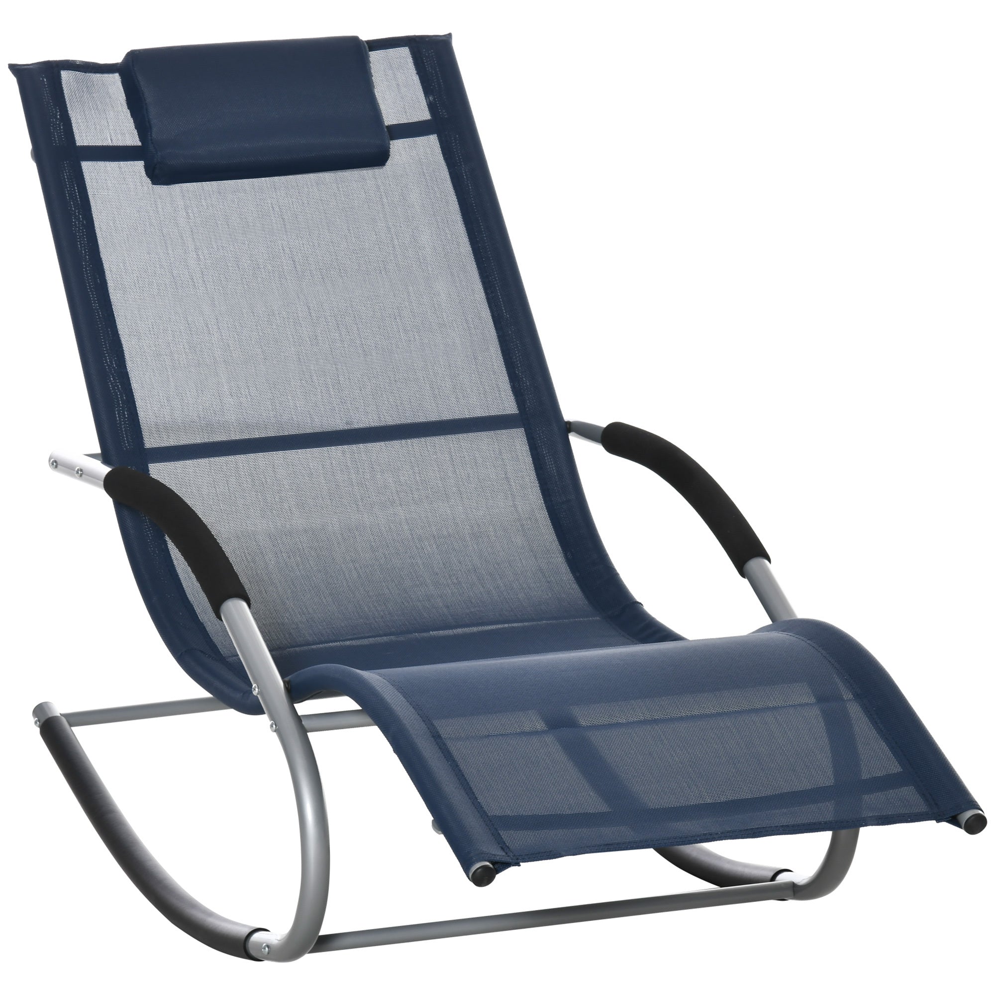 Outsunny Zero Gravity Outdoor Rocking Chaise Lounge Recliner
