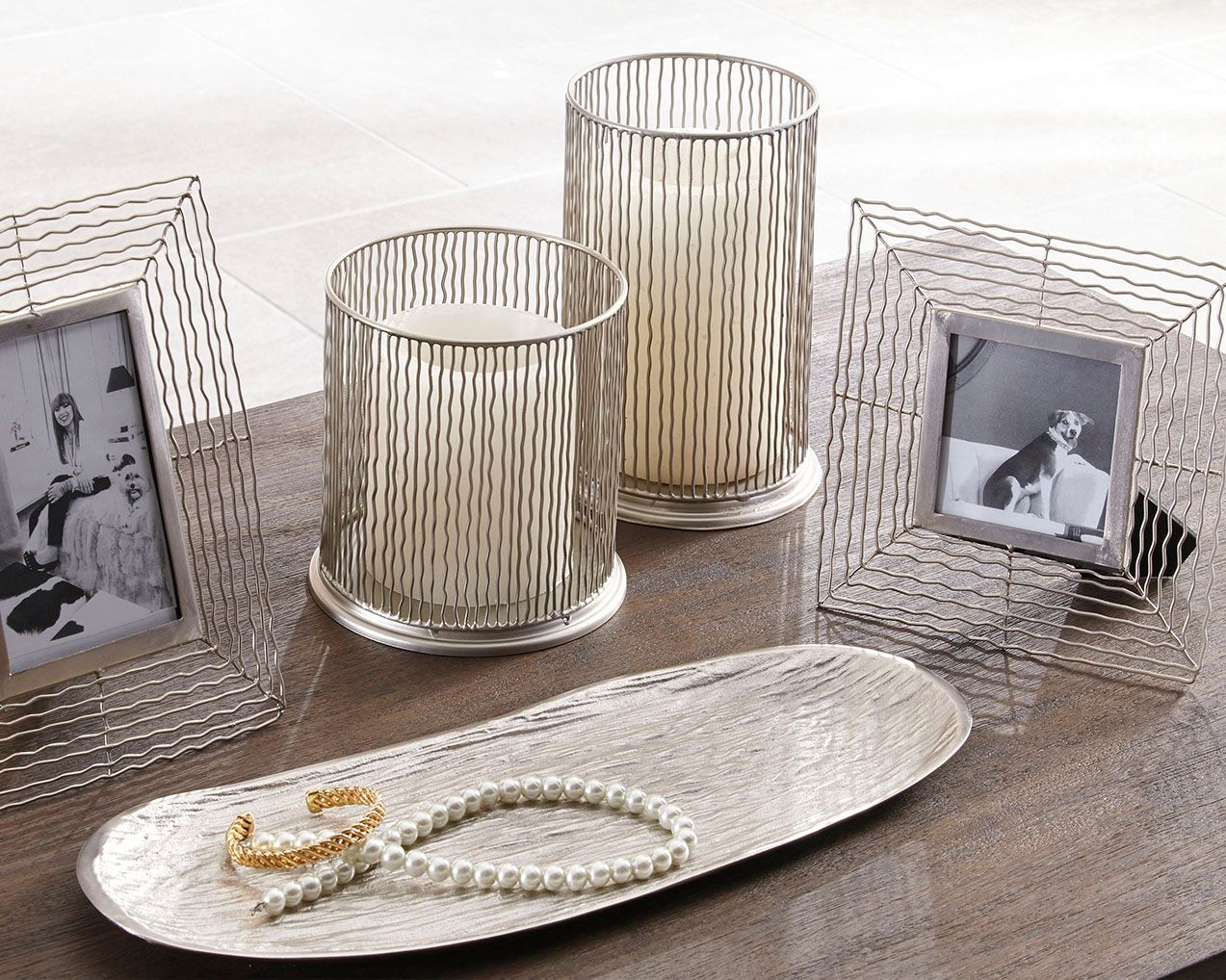 Dympna - Accessory Set (Set of 5) - Silver Finish