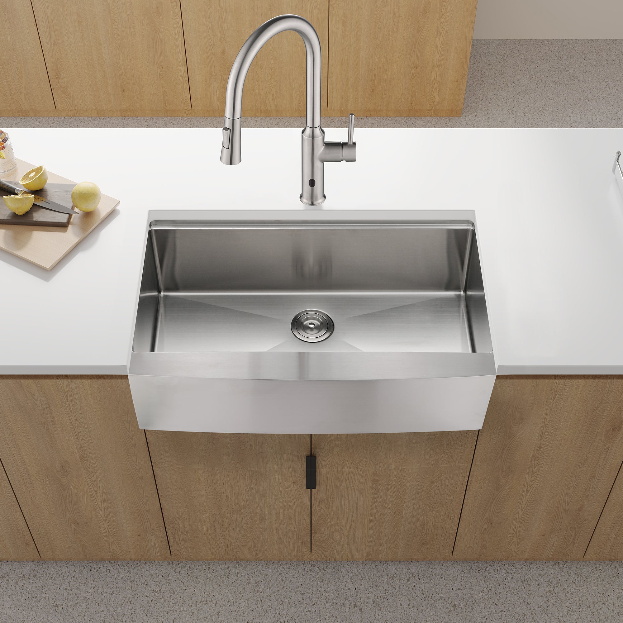Farmhouse Apron Sink: 33x22x10" Stainless Steel