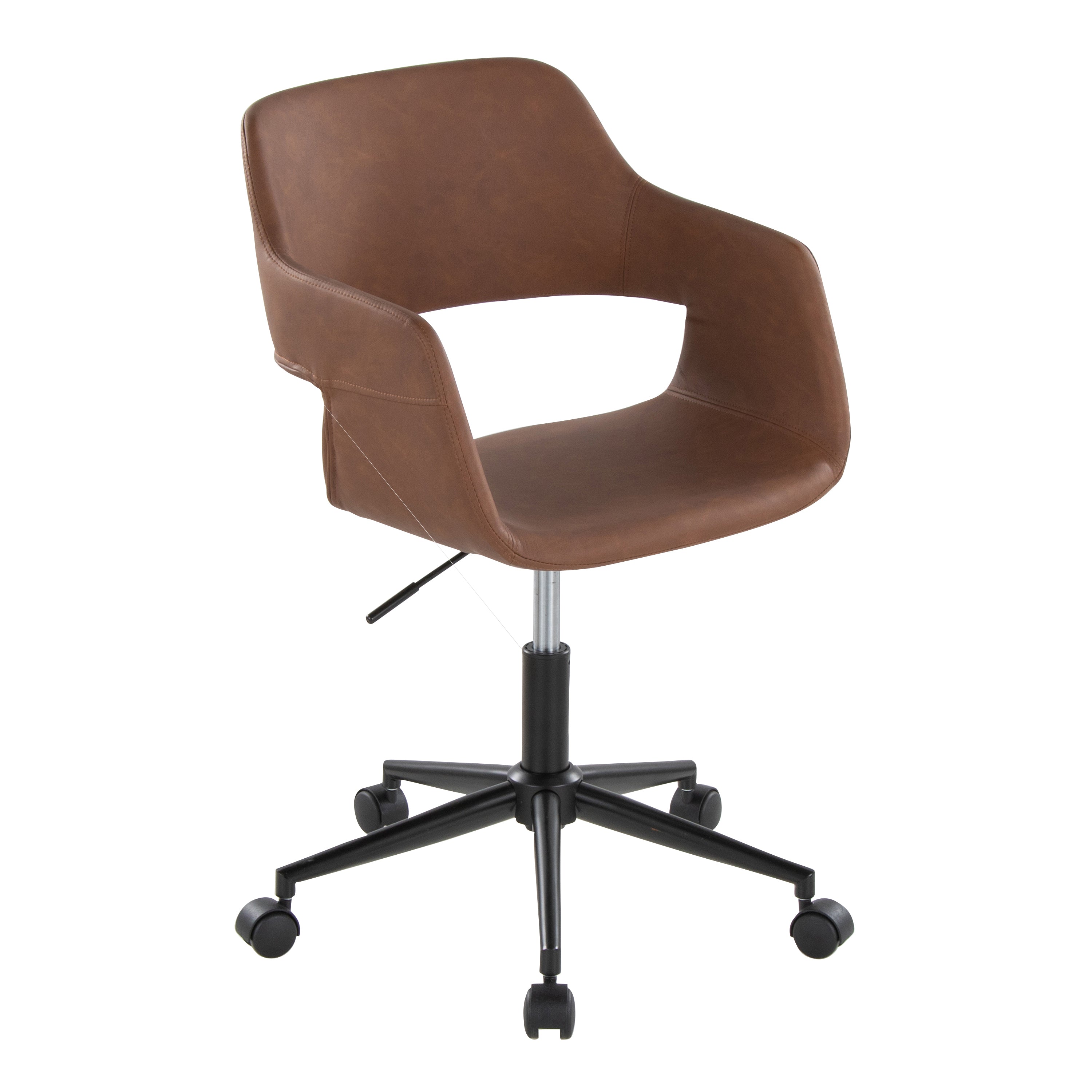 Margarite Task Chair, Black/Brown