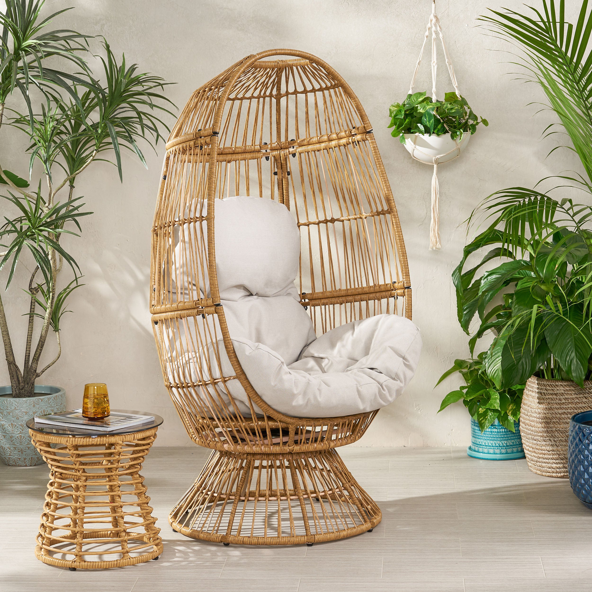 Reseda Swivel Patio Egg Chair | Outdoor Seating