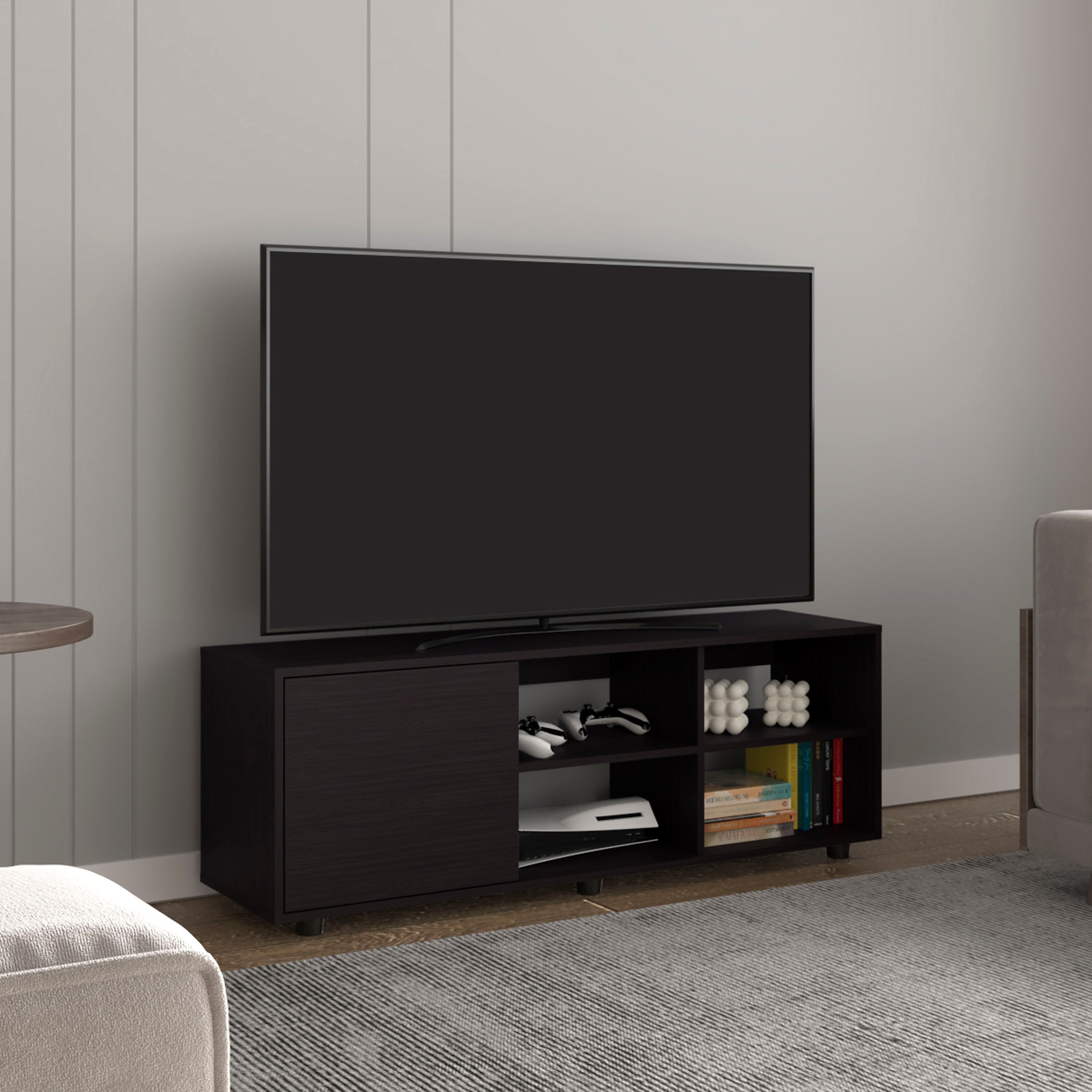 Adel 51" TV Stand w/ Cabinet & Shelves - Living Room