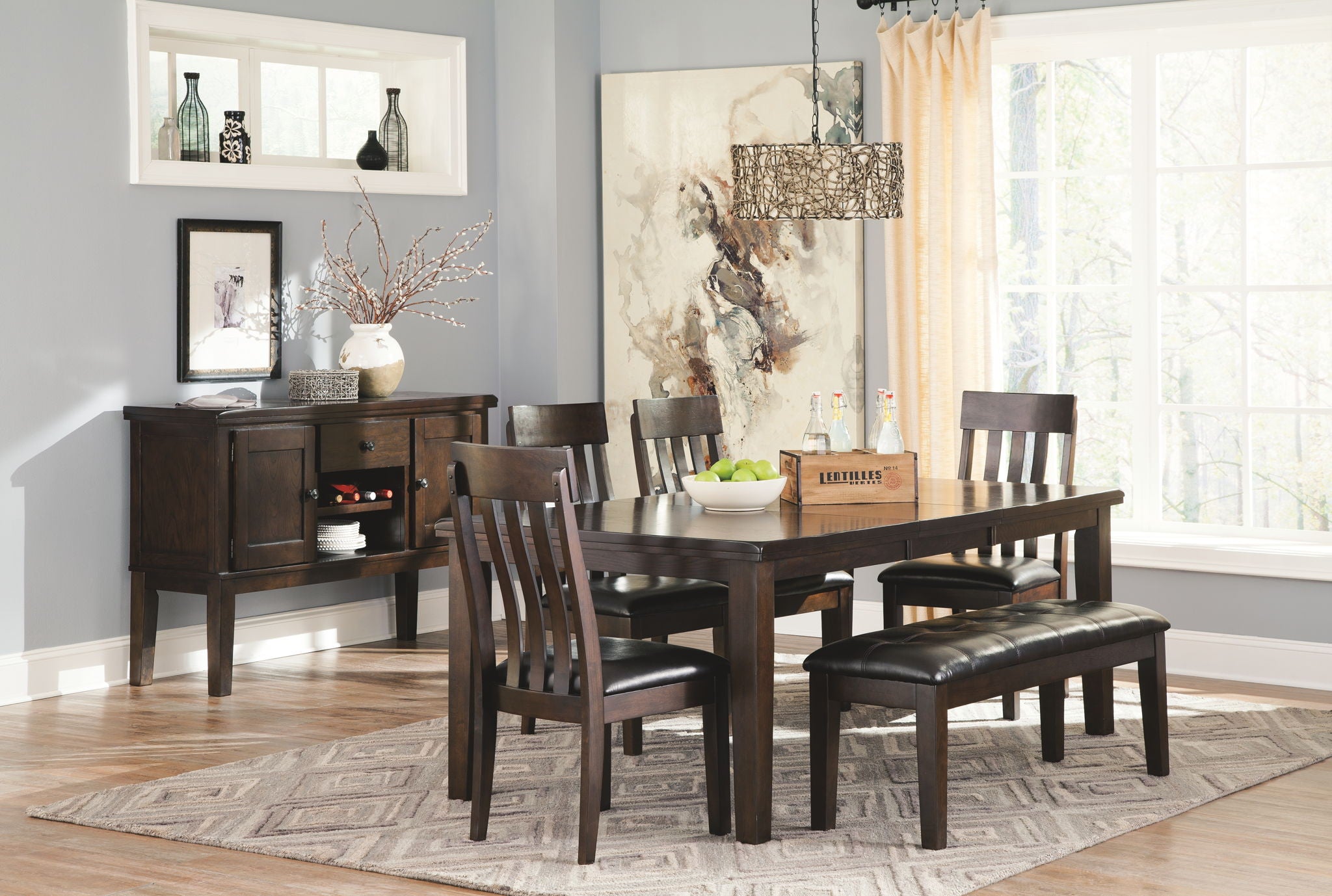 Haddigan - Dining UPH Side Chair (Set of 2) - Dark Brown