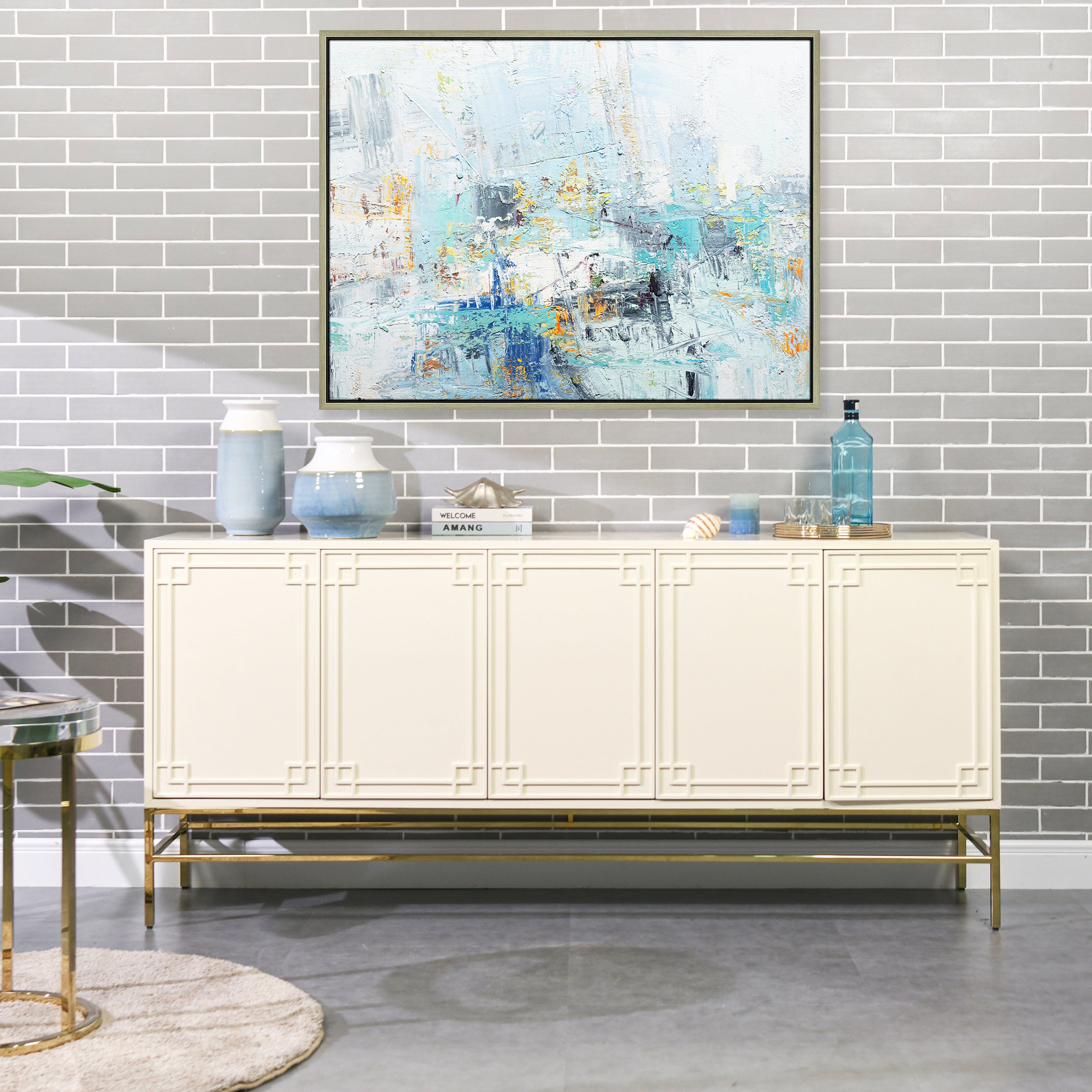 Gemini 79 Birchwood Sideboard: White Lacquer