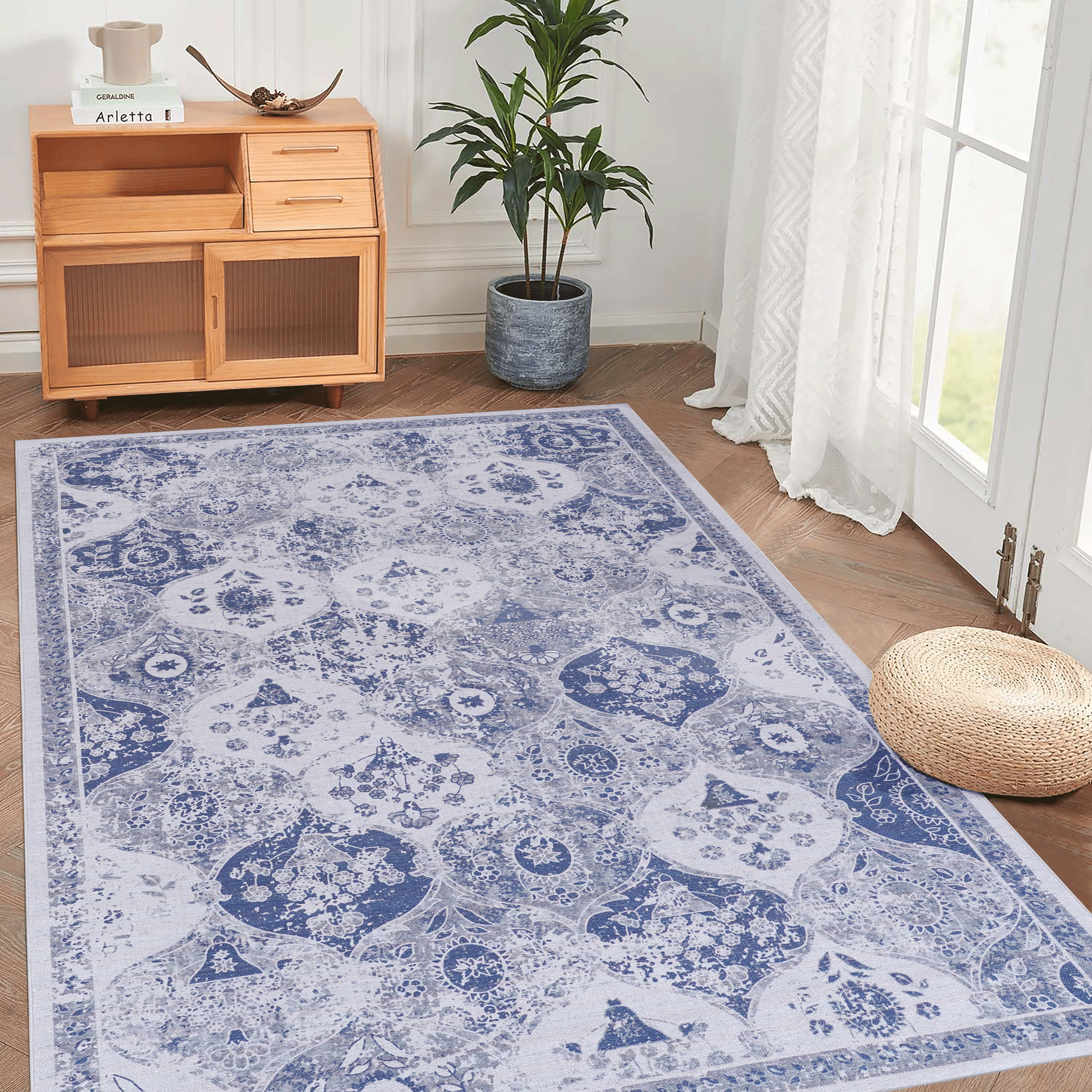 Washable 8x10 Area Rug: Kid & Pet Friendly