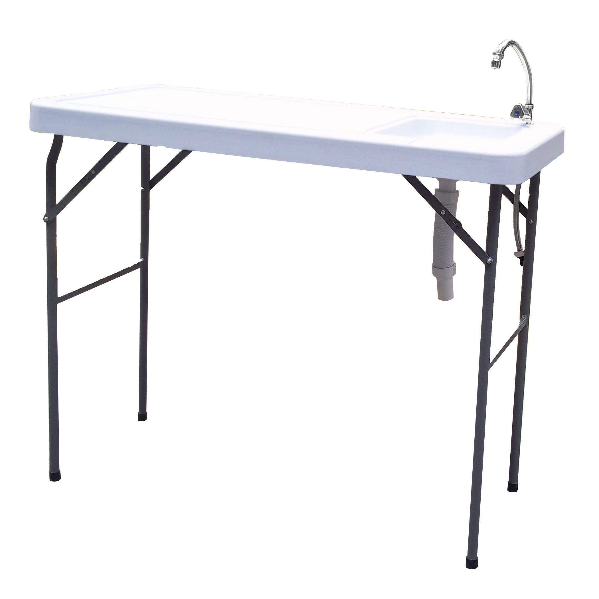 Outdoor Fish & Game Cutting Cleaning Table w/ Sink & Faucet
