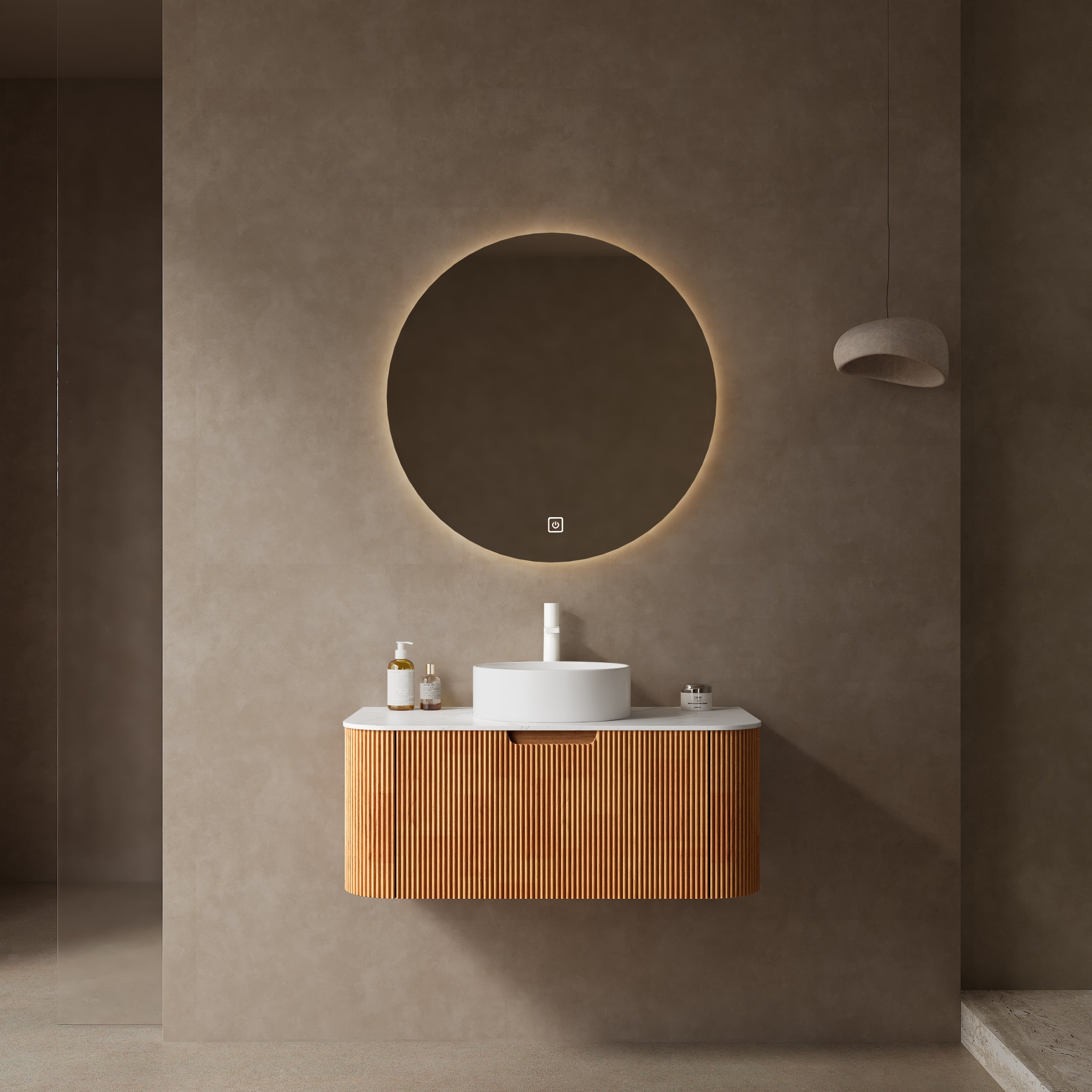 DINA 36" White Floating Vanity with Sink