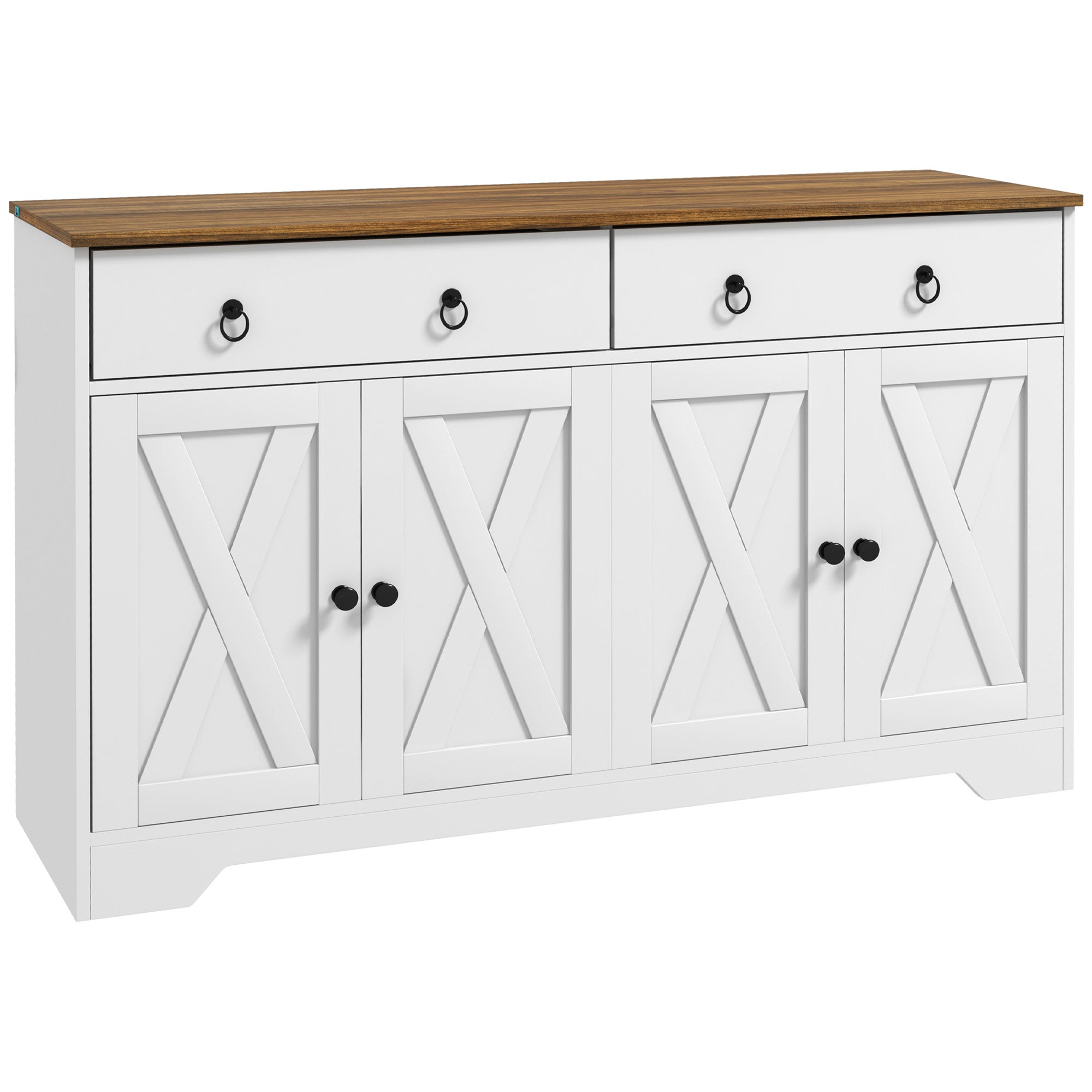 HOMCOM Farmhouse Buffet: Storage & Style