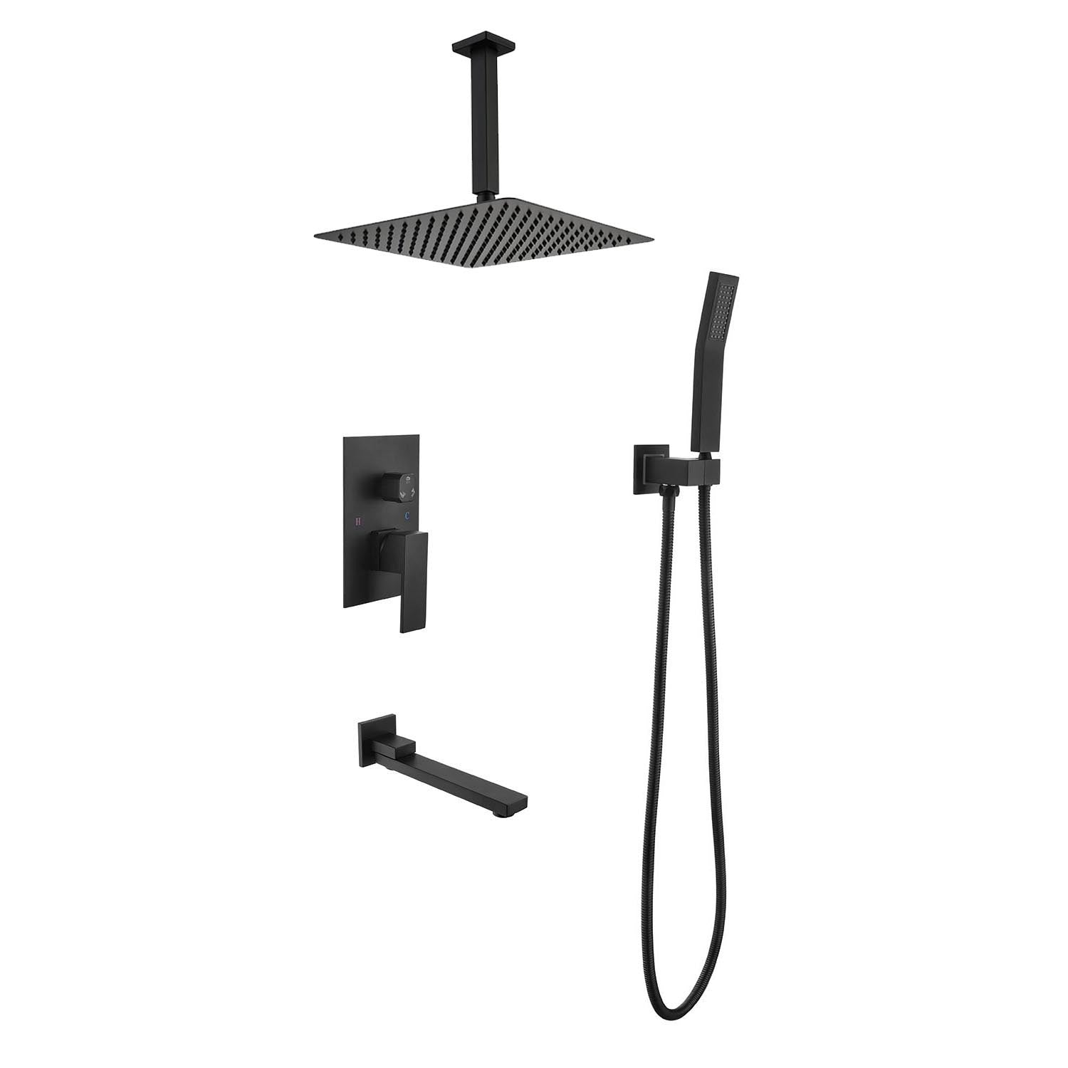 16" Ceiling Mount Shower Head System