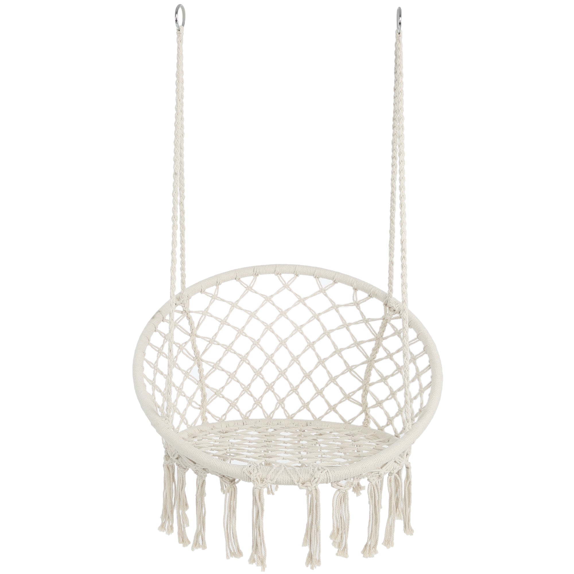 Macrame Cotton Rope Hammock Chair Swing – Indoor/Outdoor