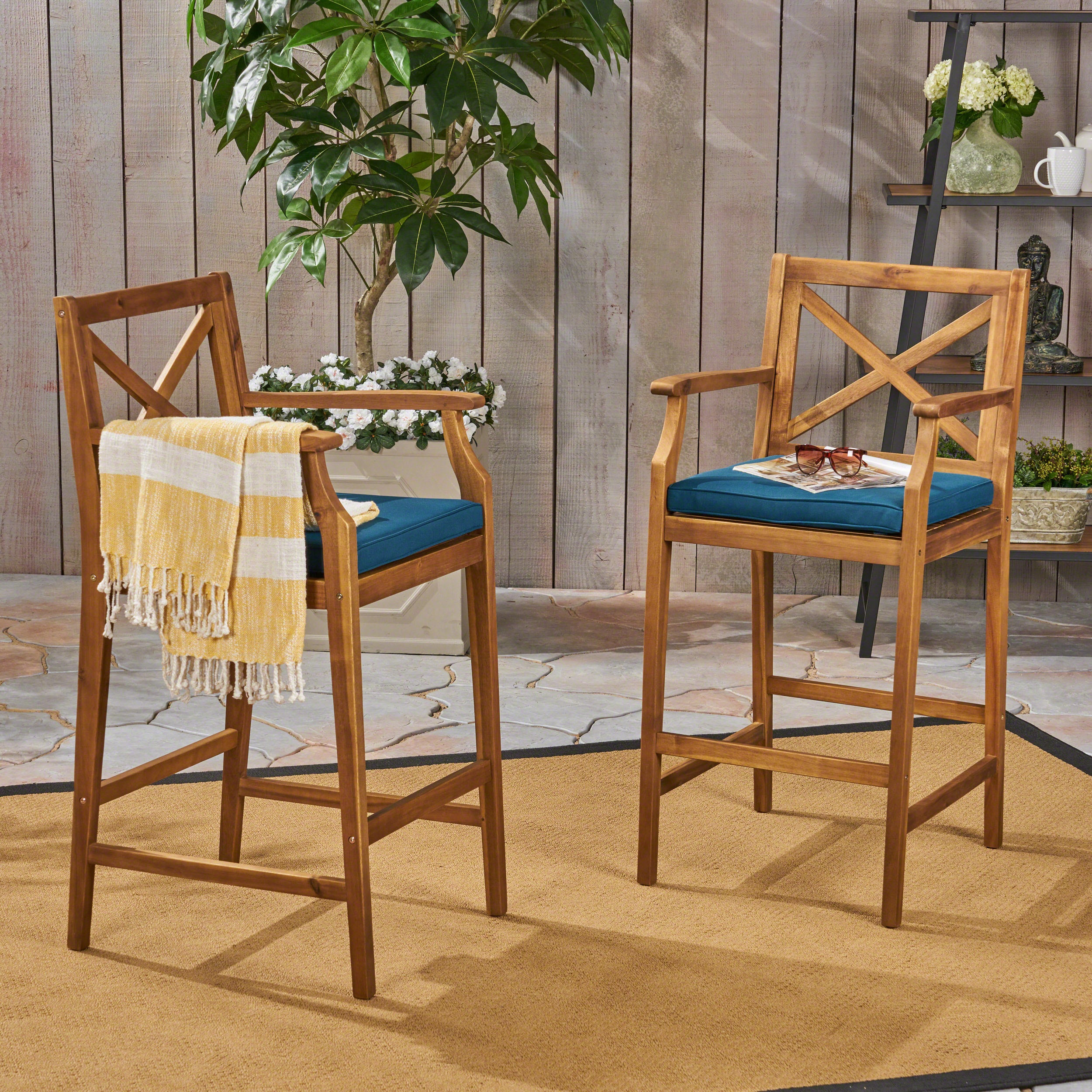 Perla Outdoor Bar Stool | Weather-Resistant Patio Seating