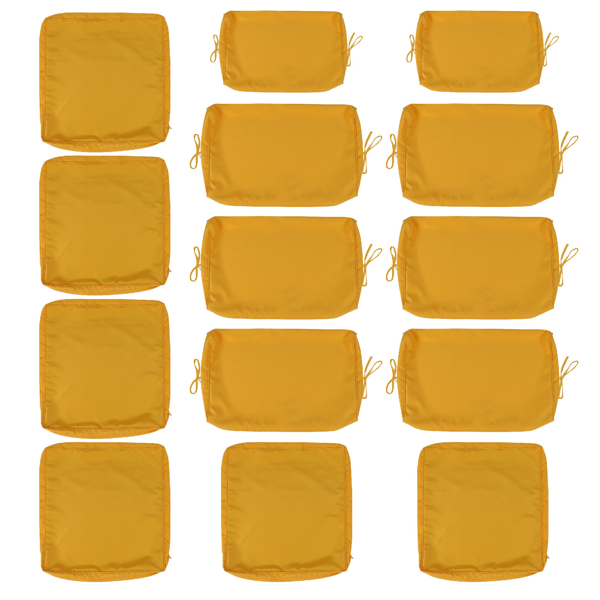 14-Pack Outdoor Yellow Sectional Wicker Rattan Cushion Covers
