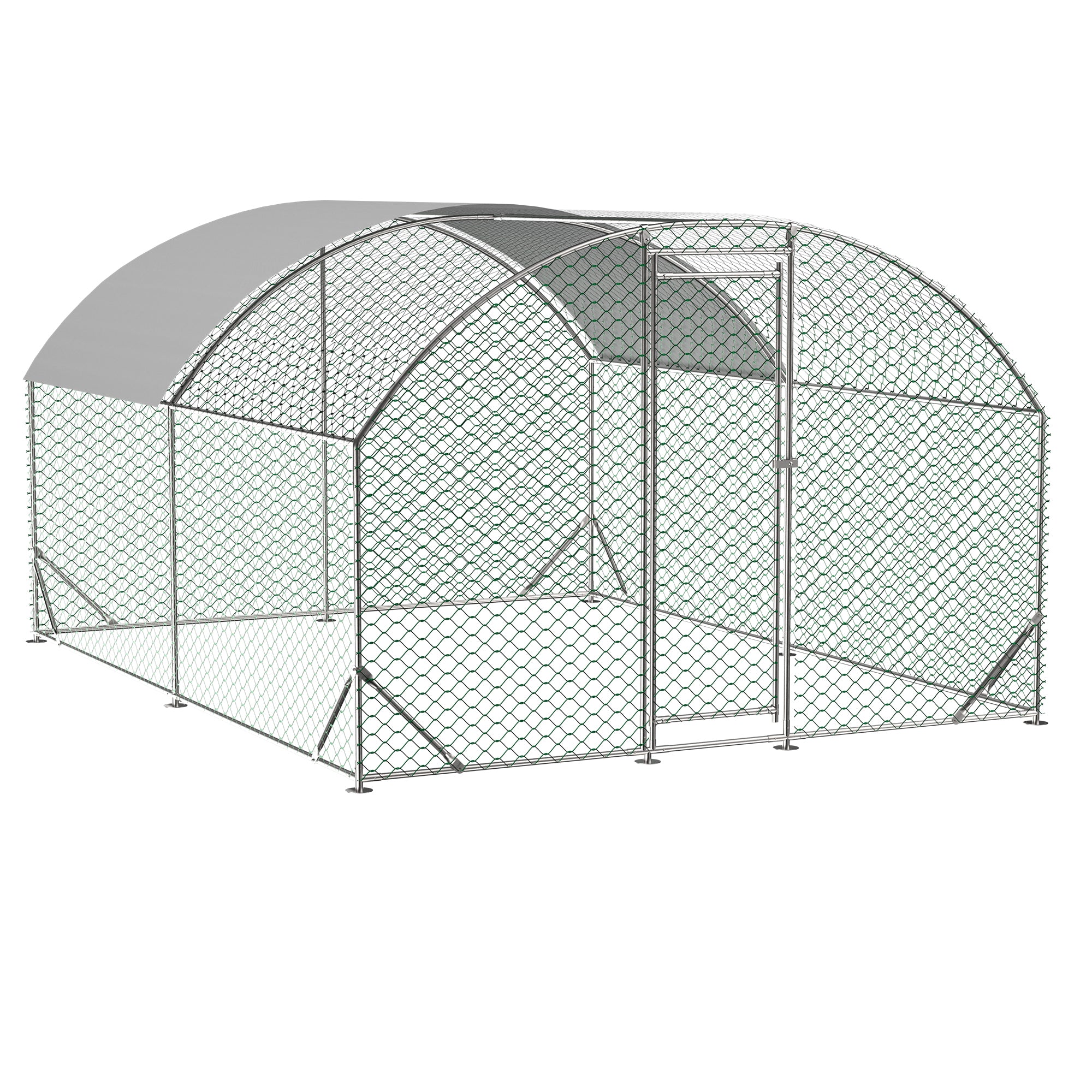 Metal Chicken Coop Run: 9.84x13.12x6.56ft