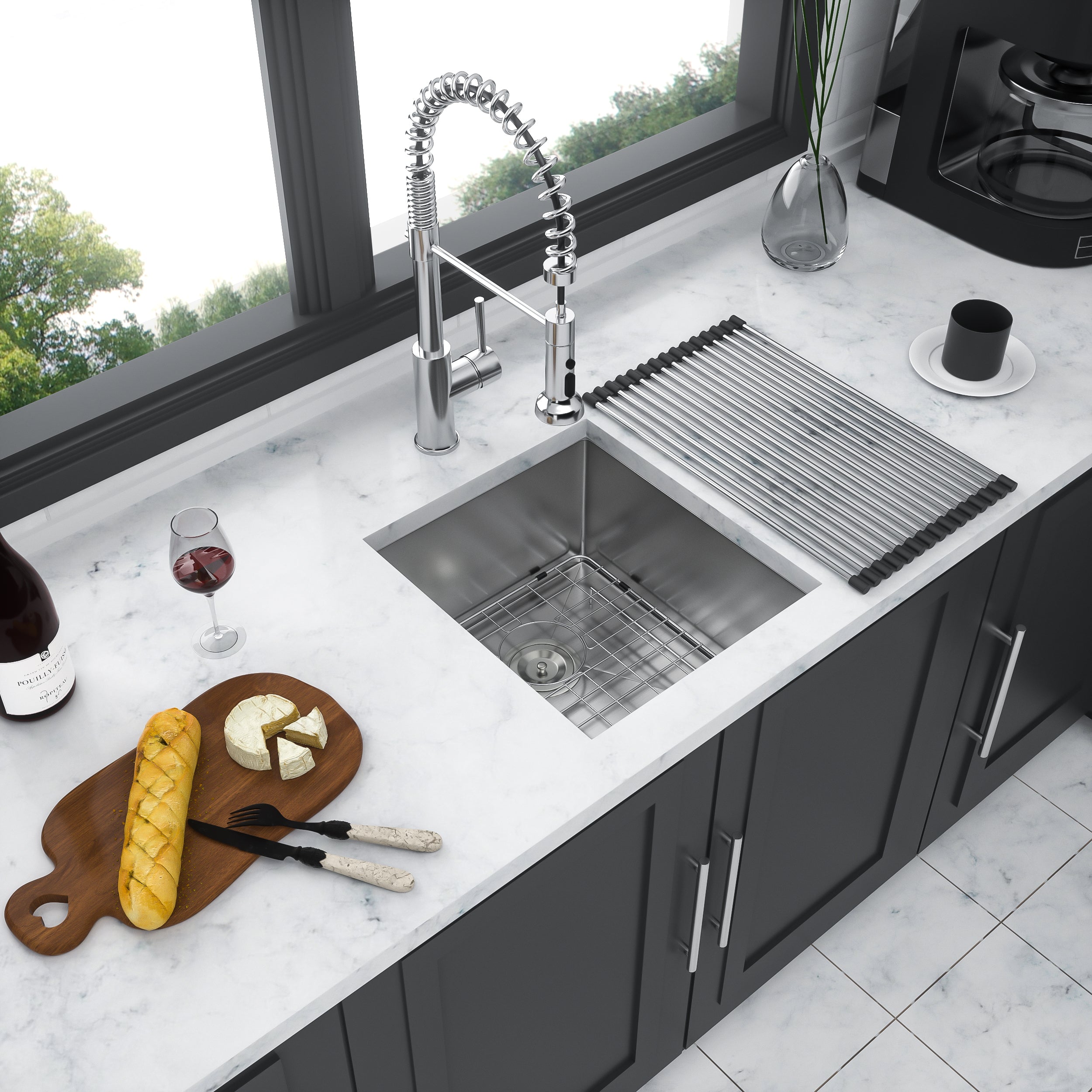 13" Undermount Kitchen Sink - Stainless Steel