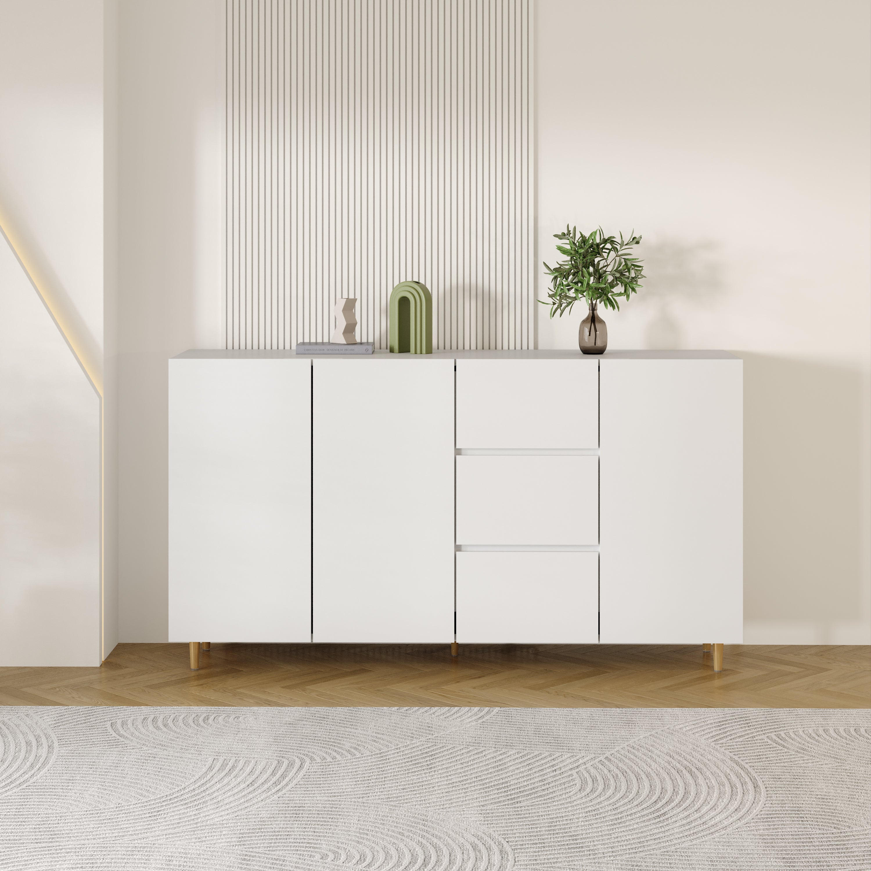 Versatile Side Cabinet: Ample Storage & Display