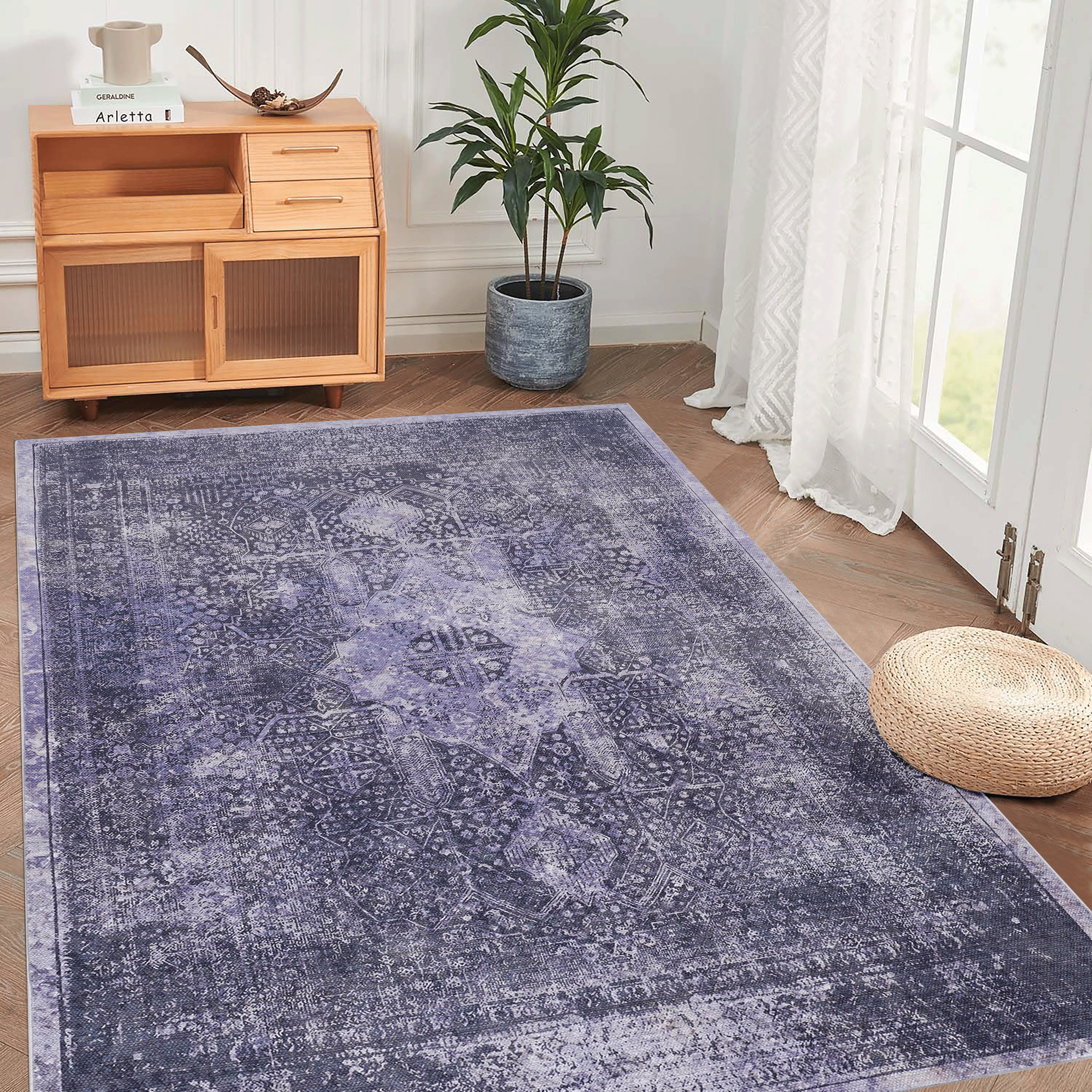 Washable 3x5 Area Rug: Pet & Kid Friendly