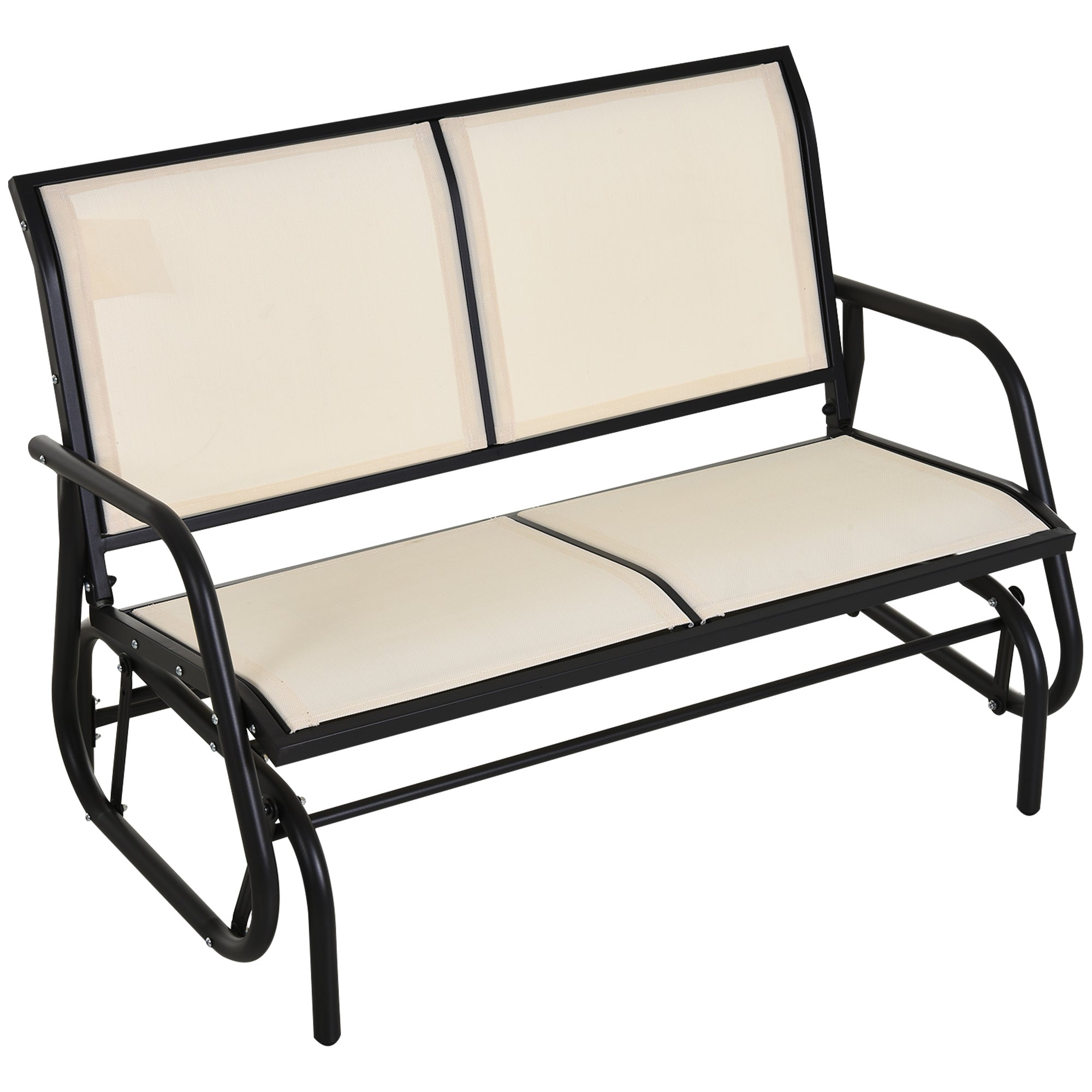 Outsunny 2-Person Outdoor Glider Bench Patio Swing Rocking Loveseat