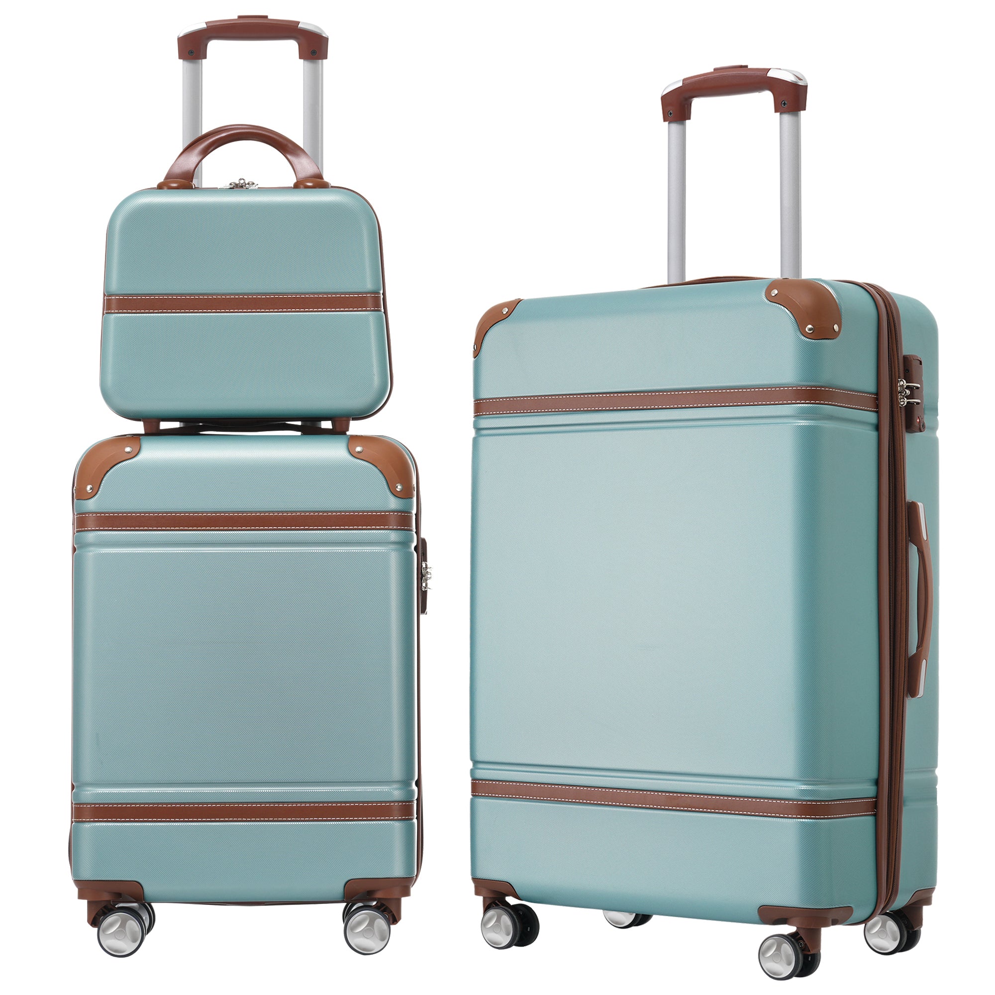 Lightweight 3-Piece Hardshell Luggage Set w/TSA Lock