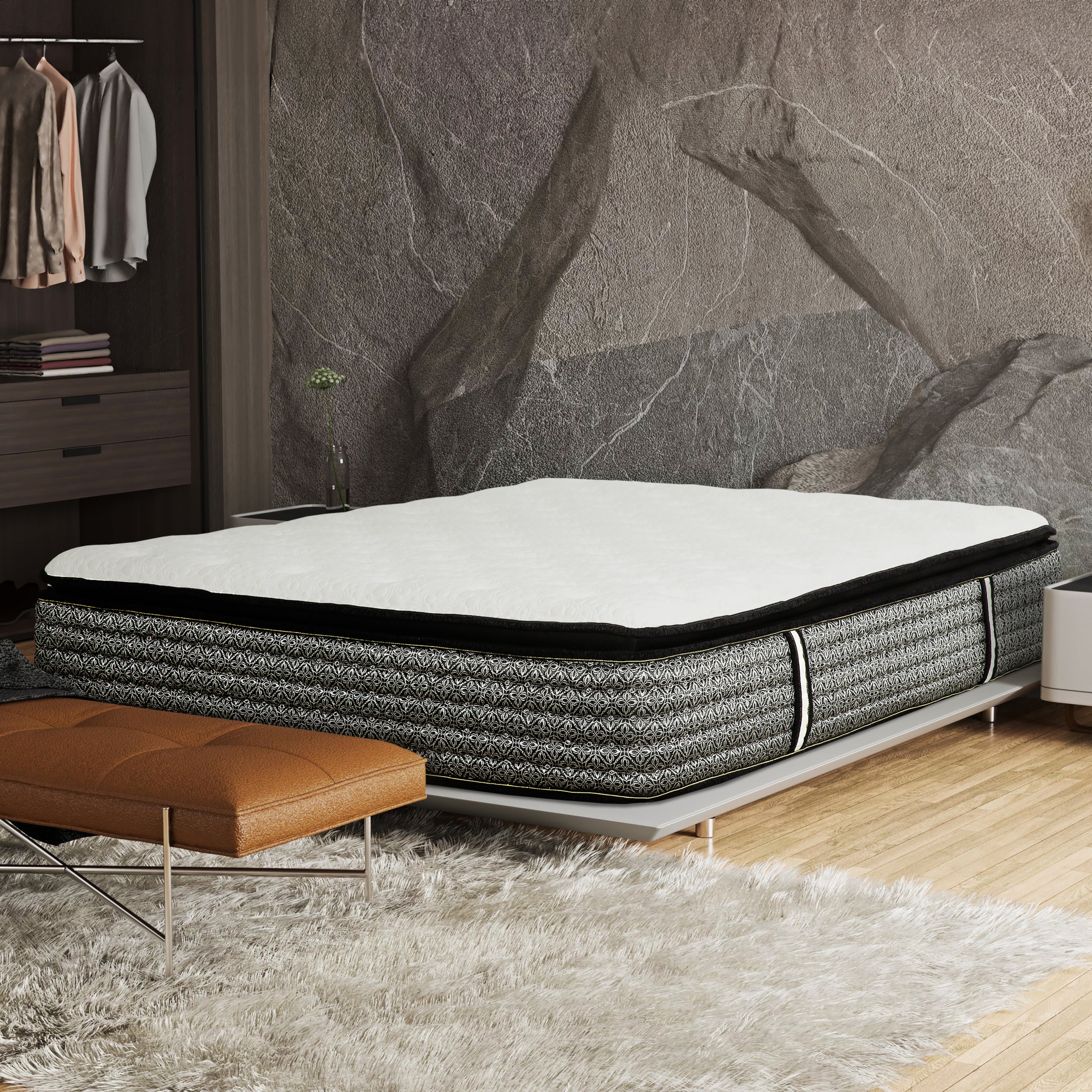 Luxury 14" Hybrid Mattress: Plush Gel Memory Foam