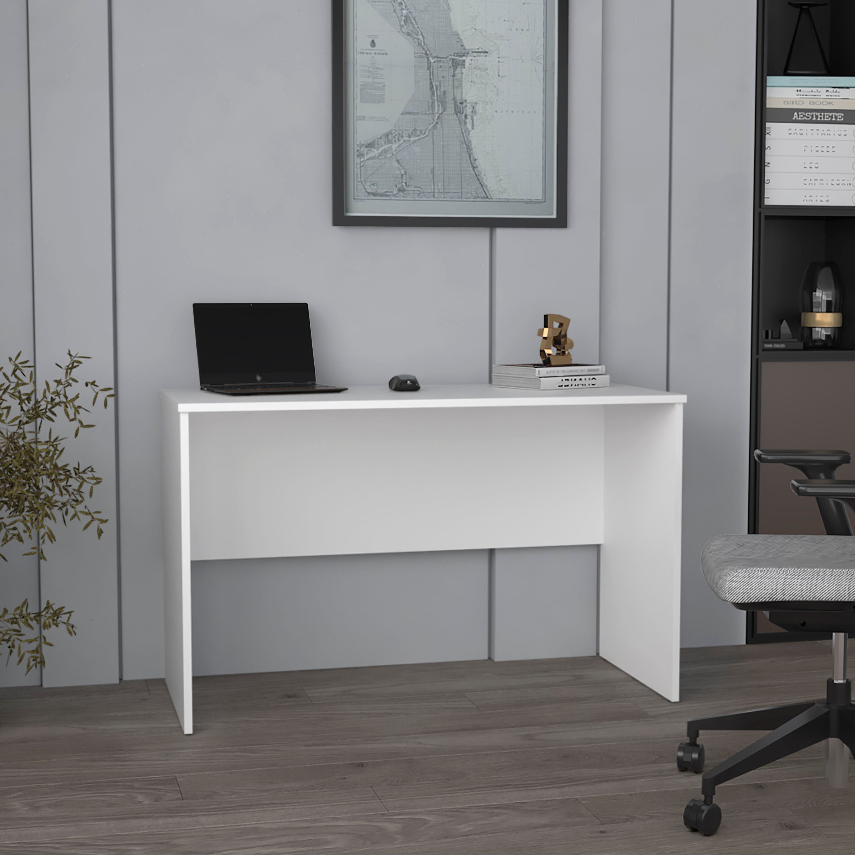 Malibu 47" White Desk | Modern Computer Table
