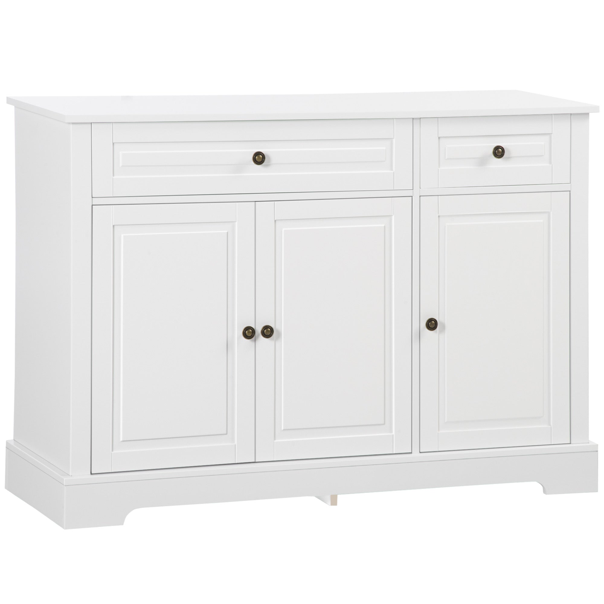White Kitchen Cabinet: 2 Drawers & Shelves