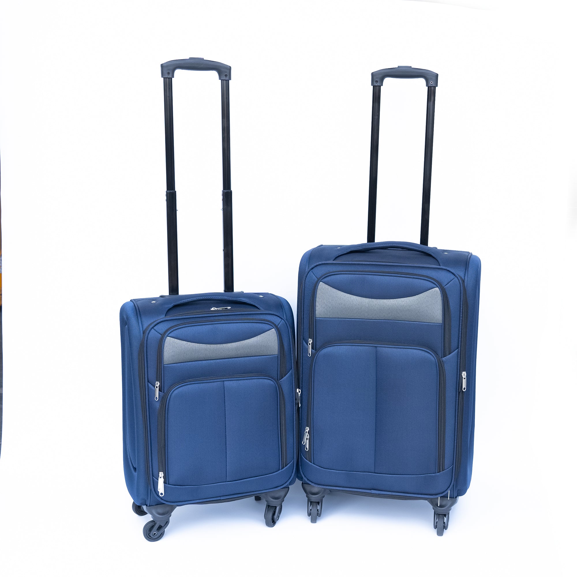 Navy Blue Oxford Cloth Suitcase (No Lock)