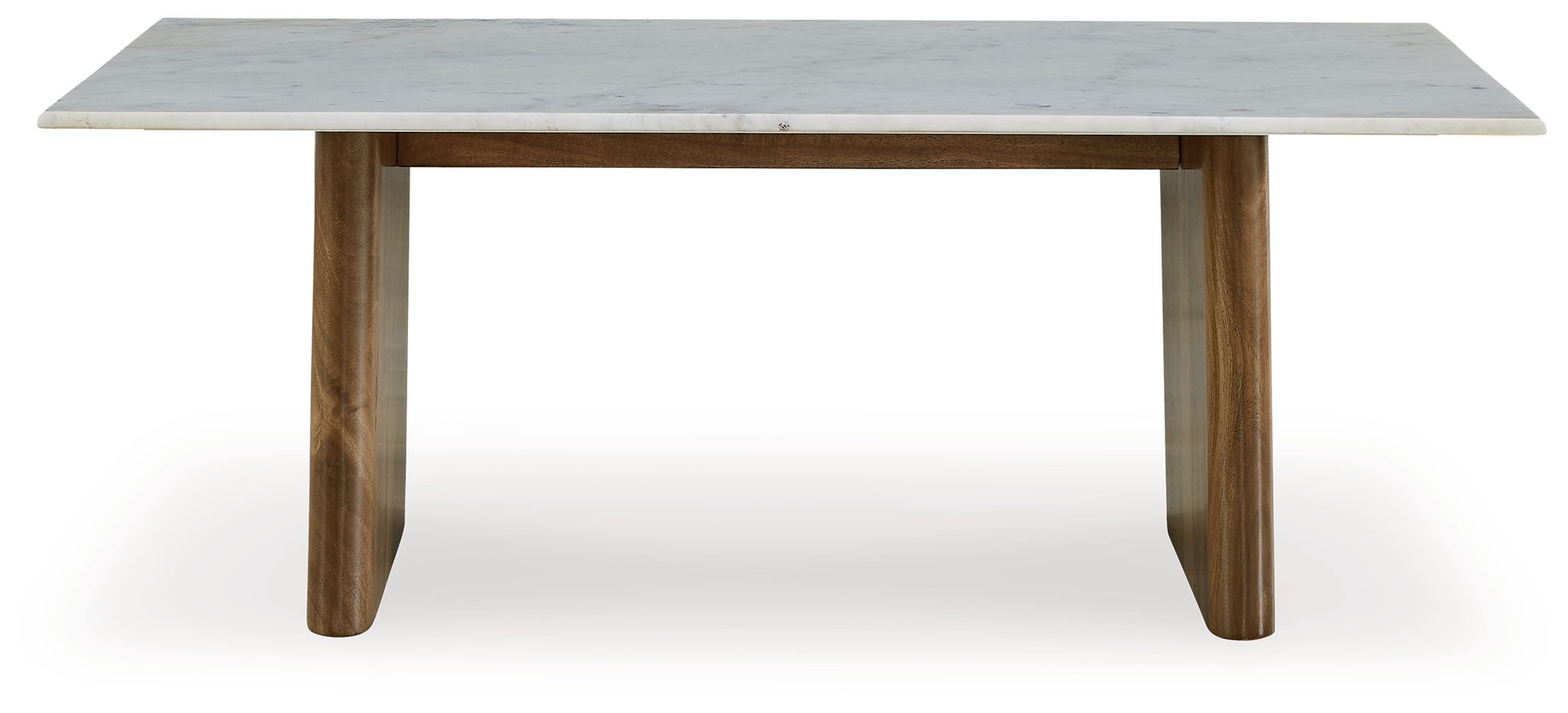 Isanti - Rectangular Cocktail Table - Light Brown / White