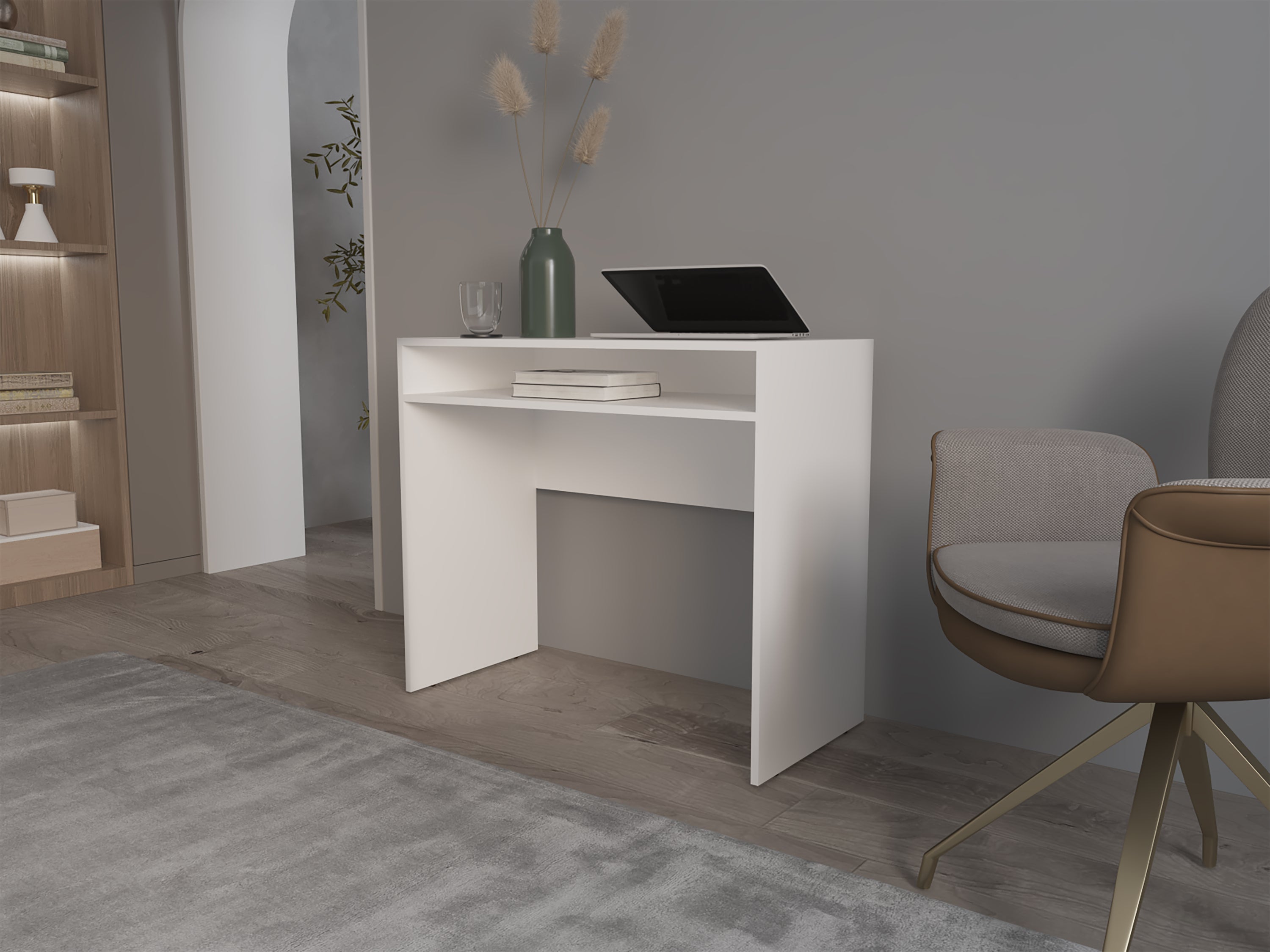 Estill Melamine Desk w/ Storage