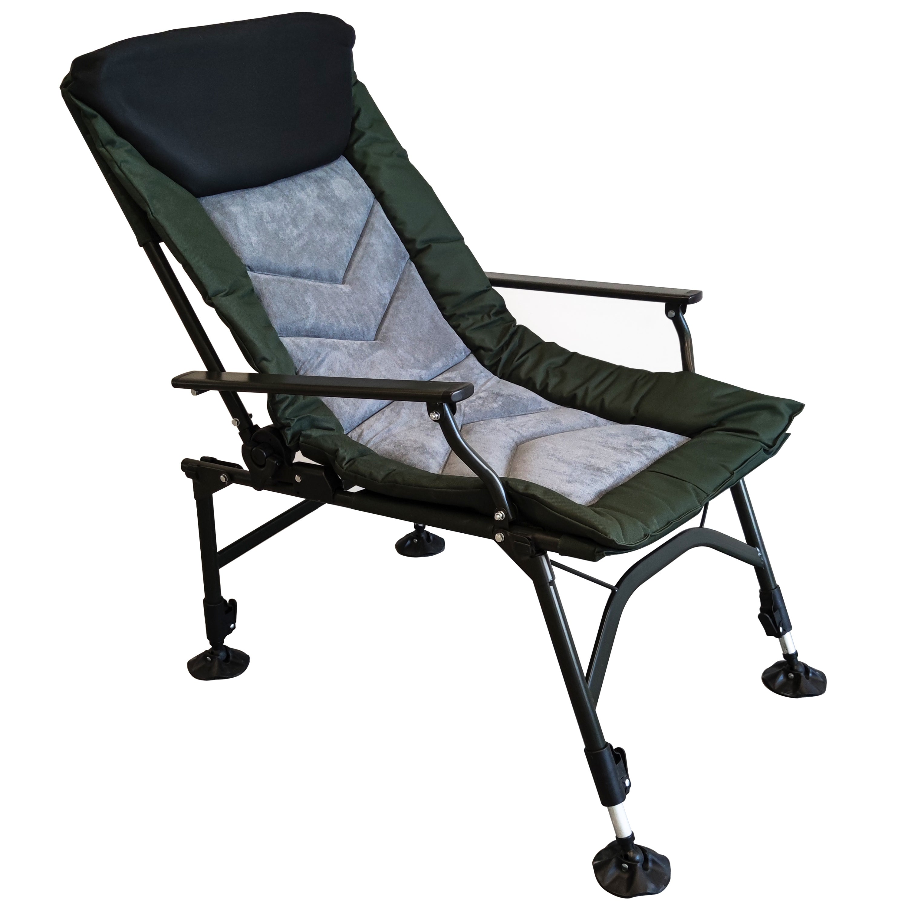 Portable Folding Camping Lounge Chair - Adjustable Recliner for Outdoor Use