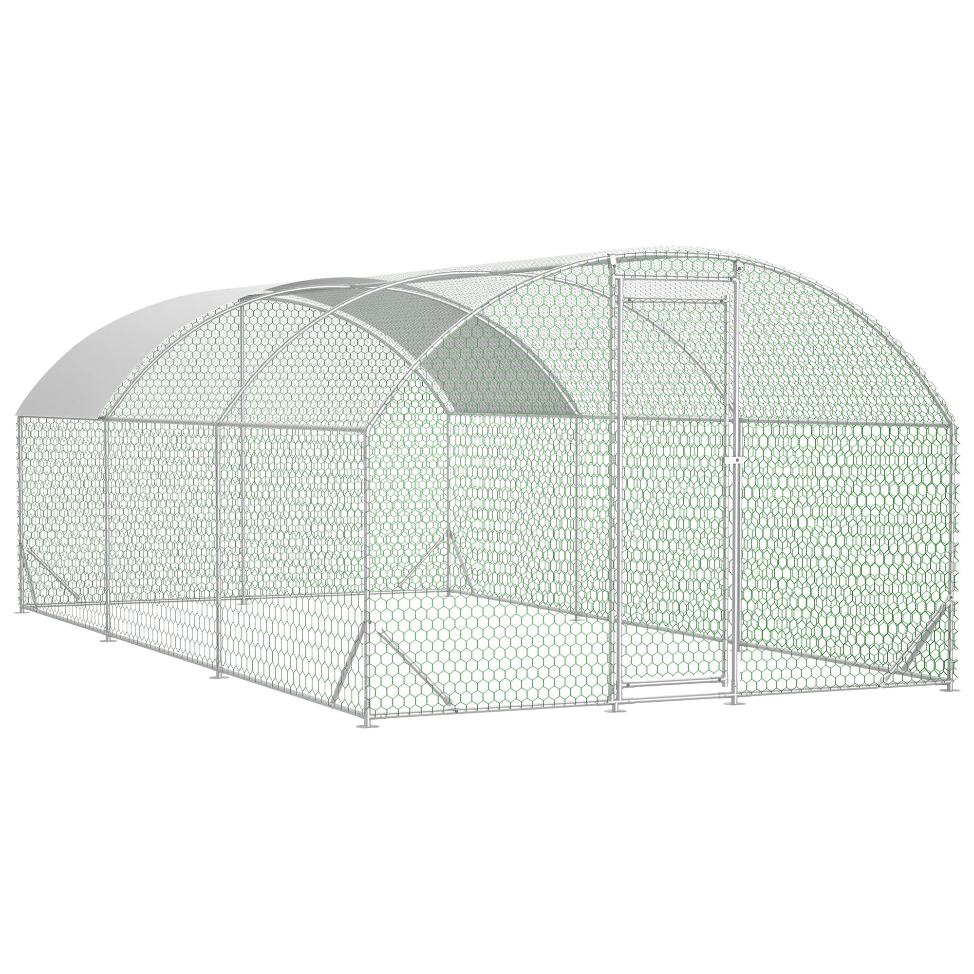 Large Metal Chicken Coop: Run & Cover Included