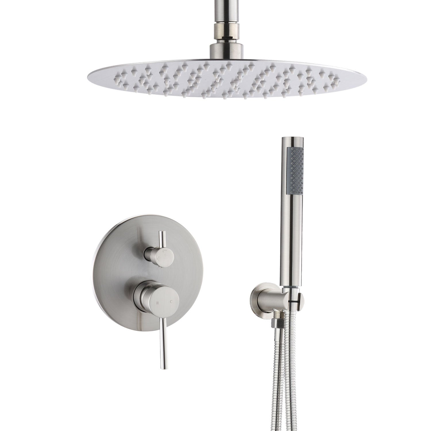 Dome Shower System: 10" Rainfall & Handheld