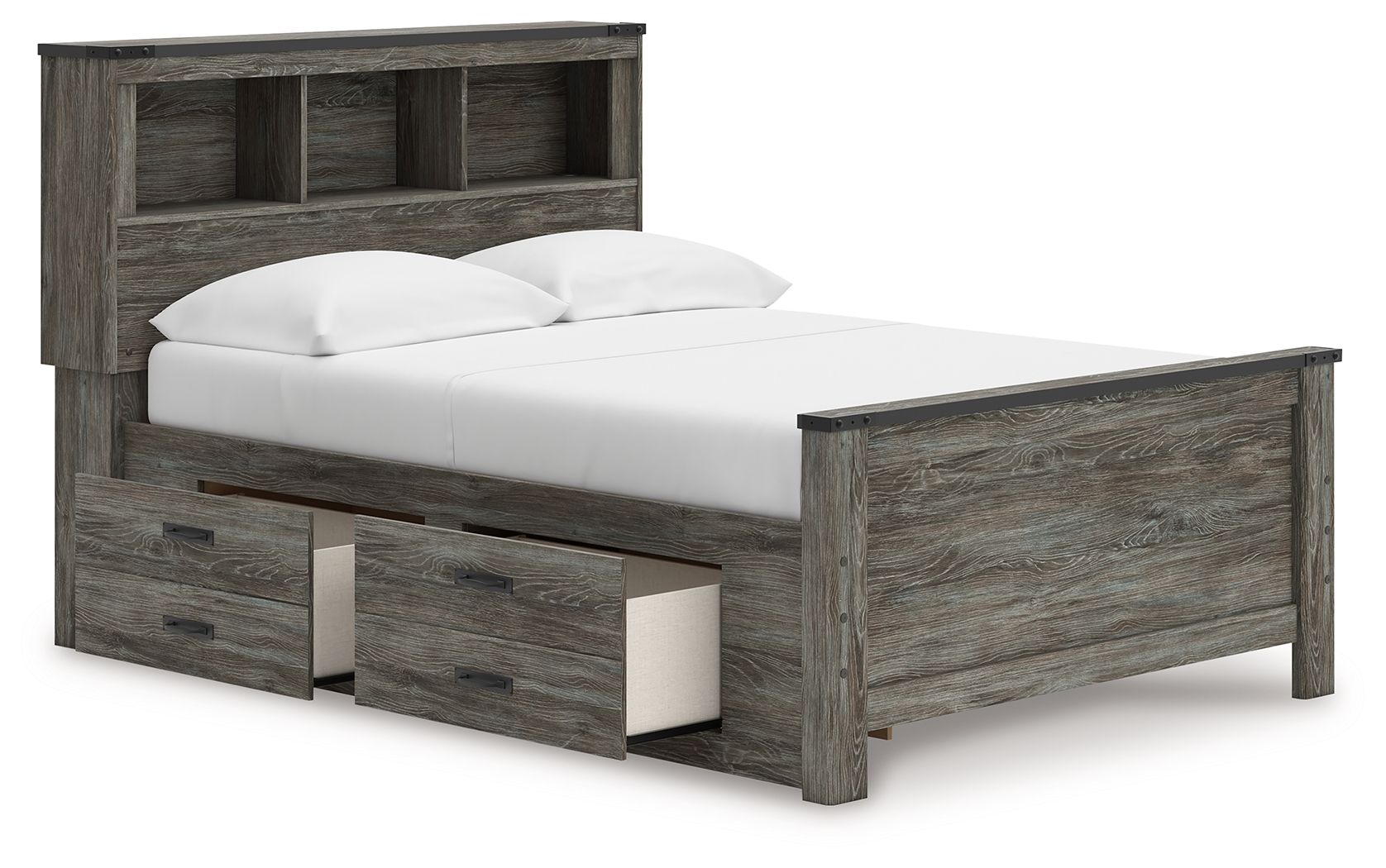 Frandern - Bookcase Panel Bed