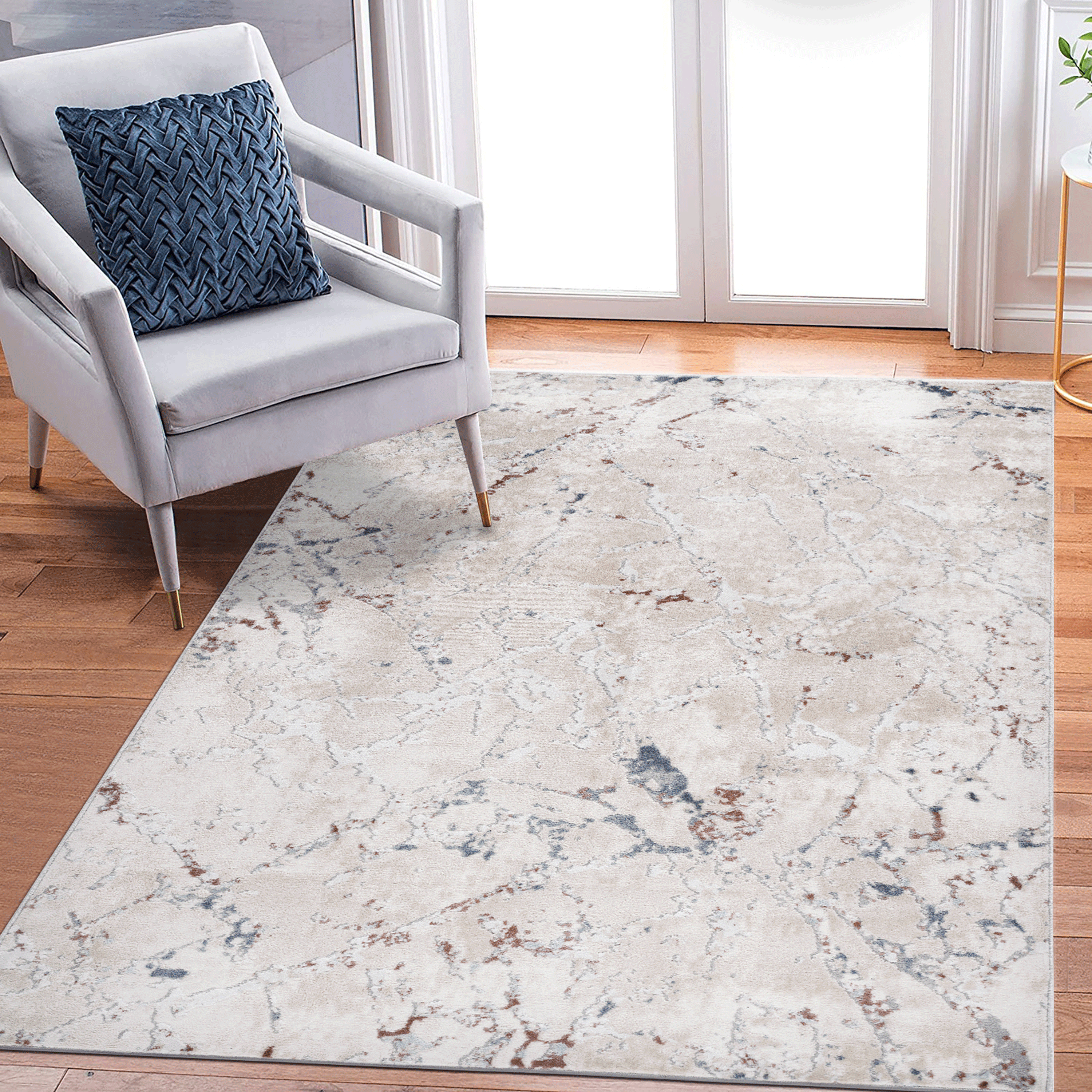 Stylish Stain-Resistant Area Rug (6x9)