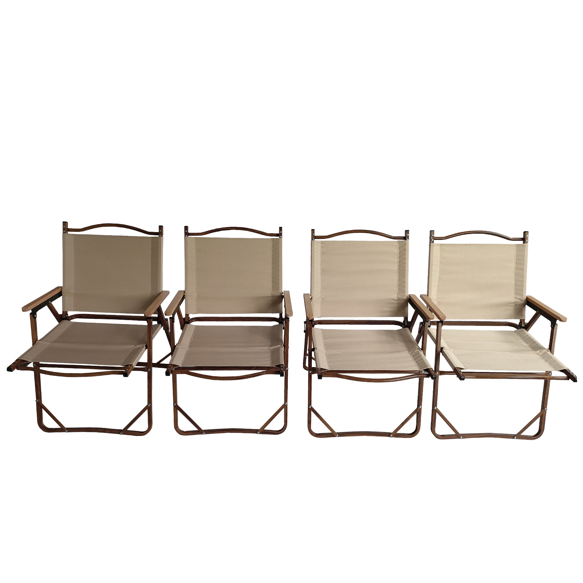 Portable Folding Chairs Set 4 | Aluminum Frame & Armrests