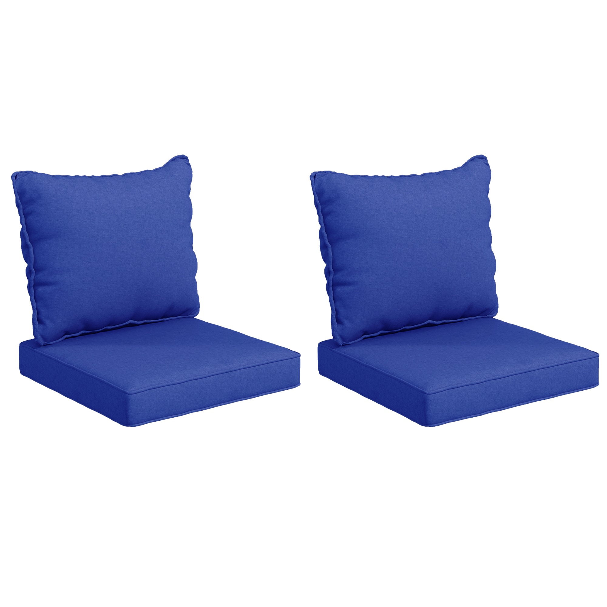 Outsunny 4-PC Navy Outdoor Patio Chair Replacement Cushion Set