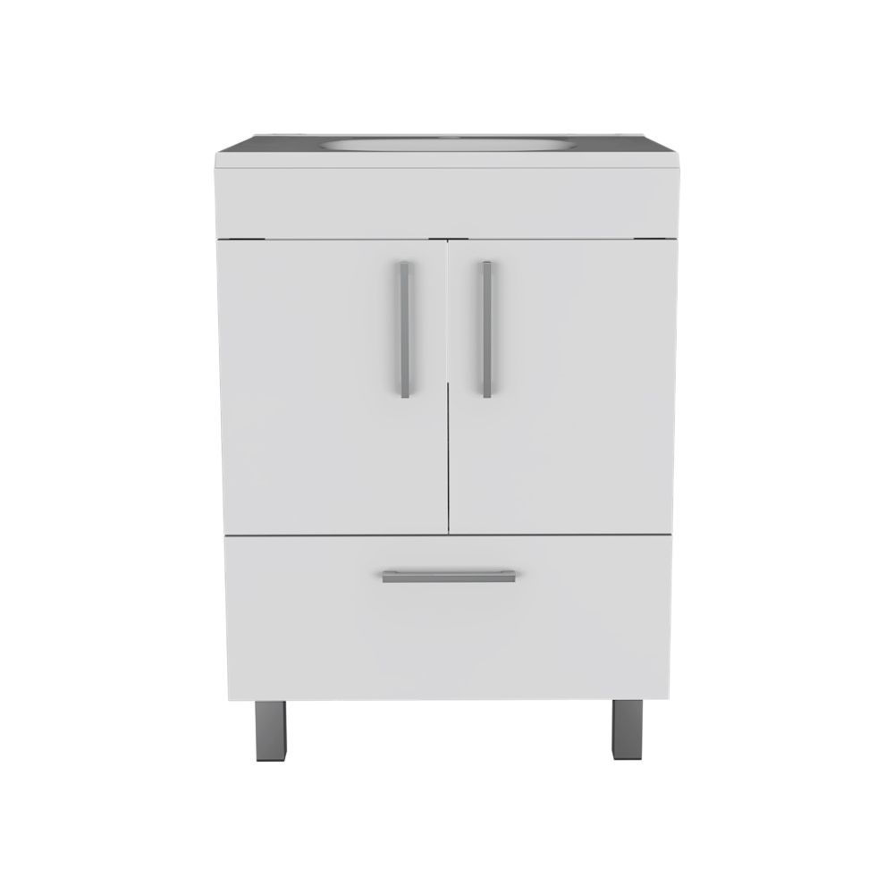 Majorca White Bathroom Vanity: Single Sink