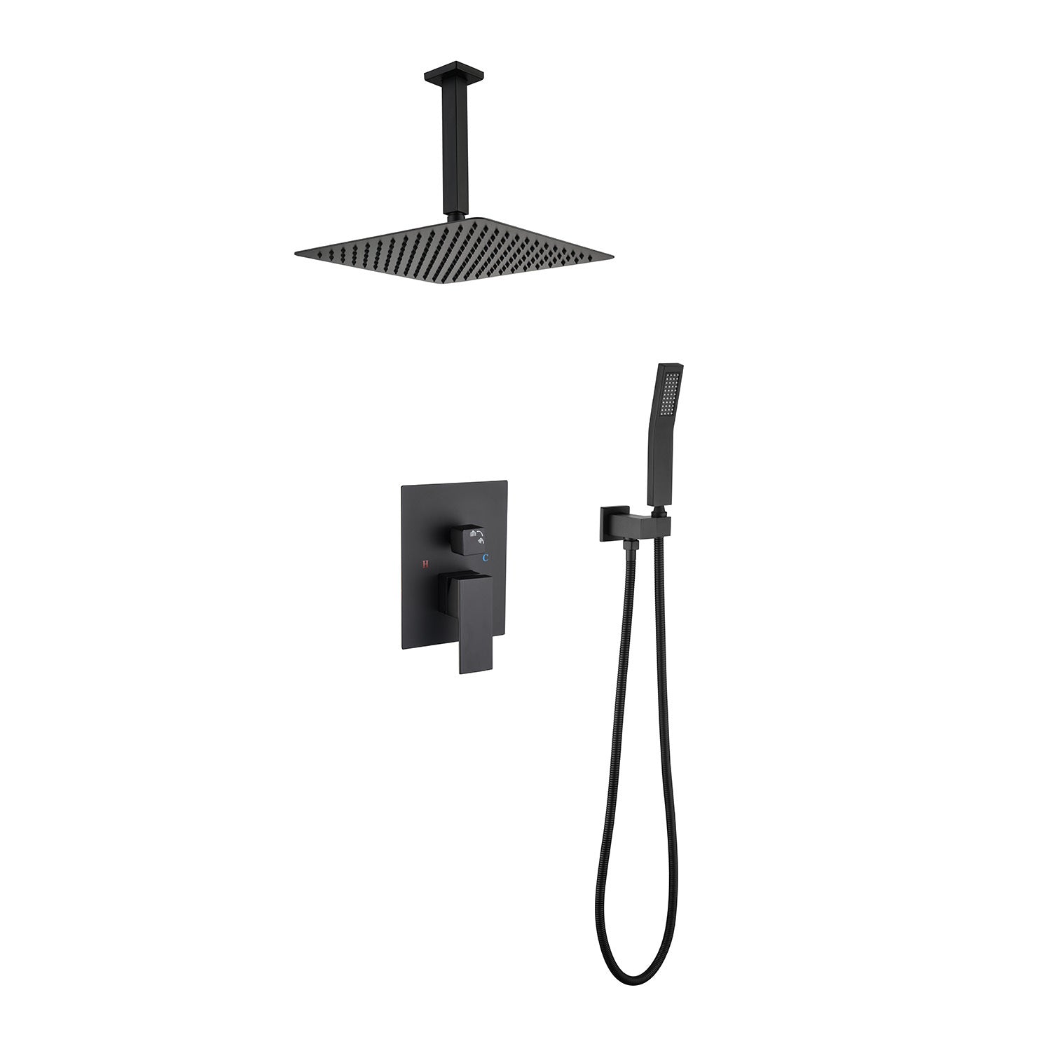 16" Ceiling Mount Shower System: Luxury Shower Head